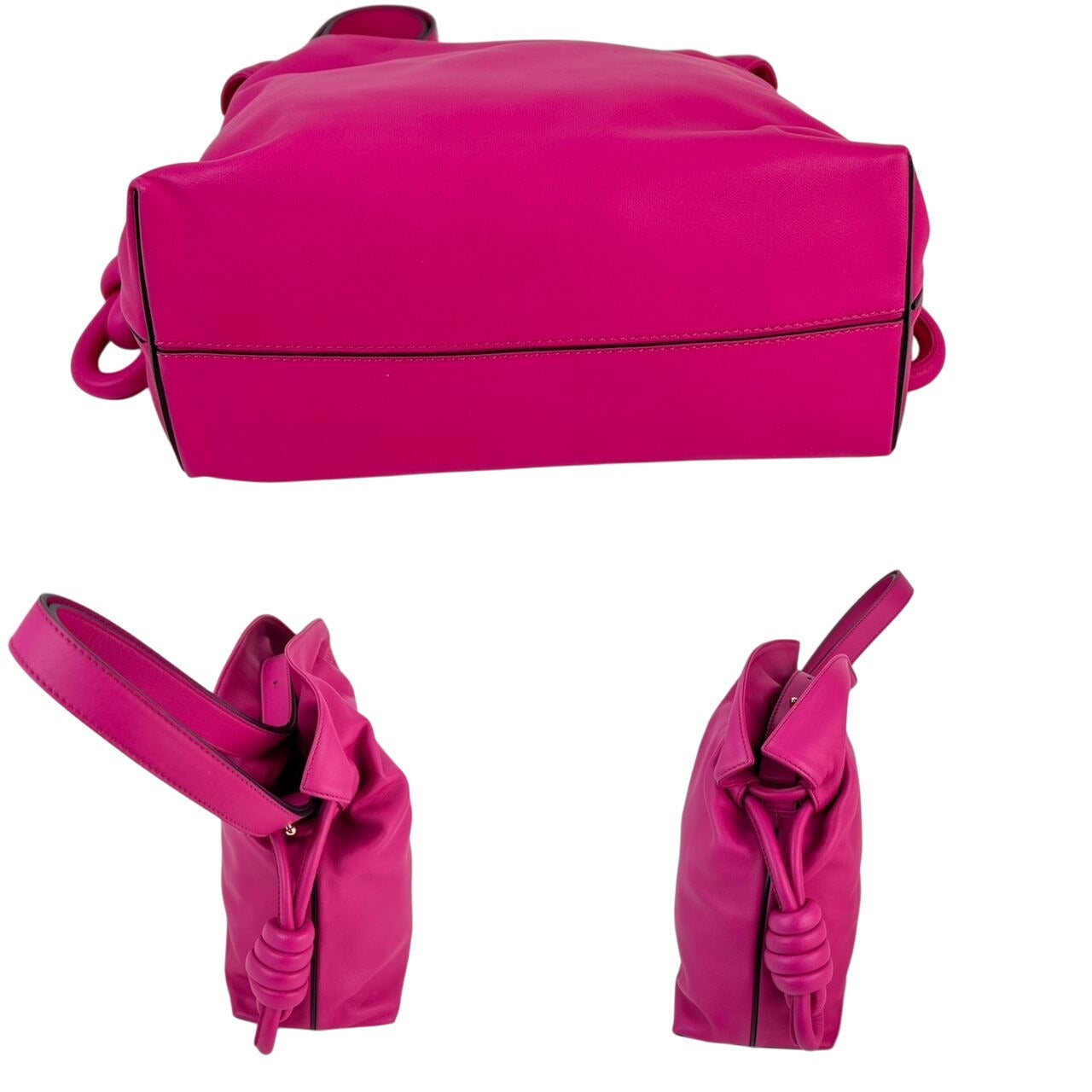 
                  
                    Loewe Nappa Pink Flamenco Medium Knot Shoulder Bag
                  
                