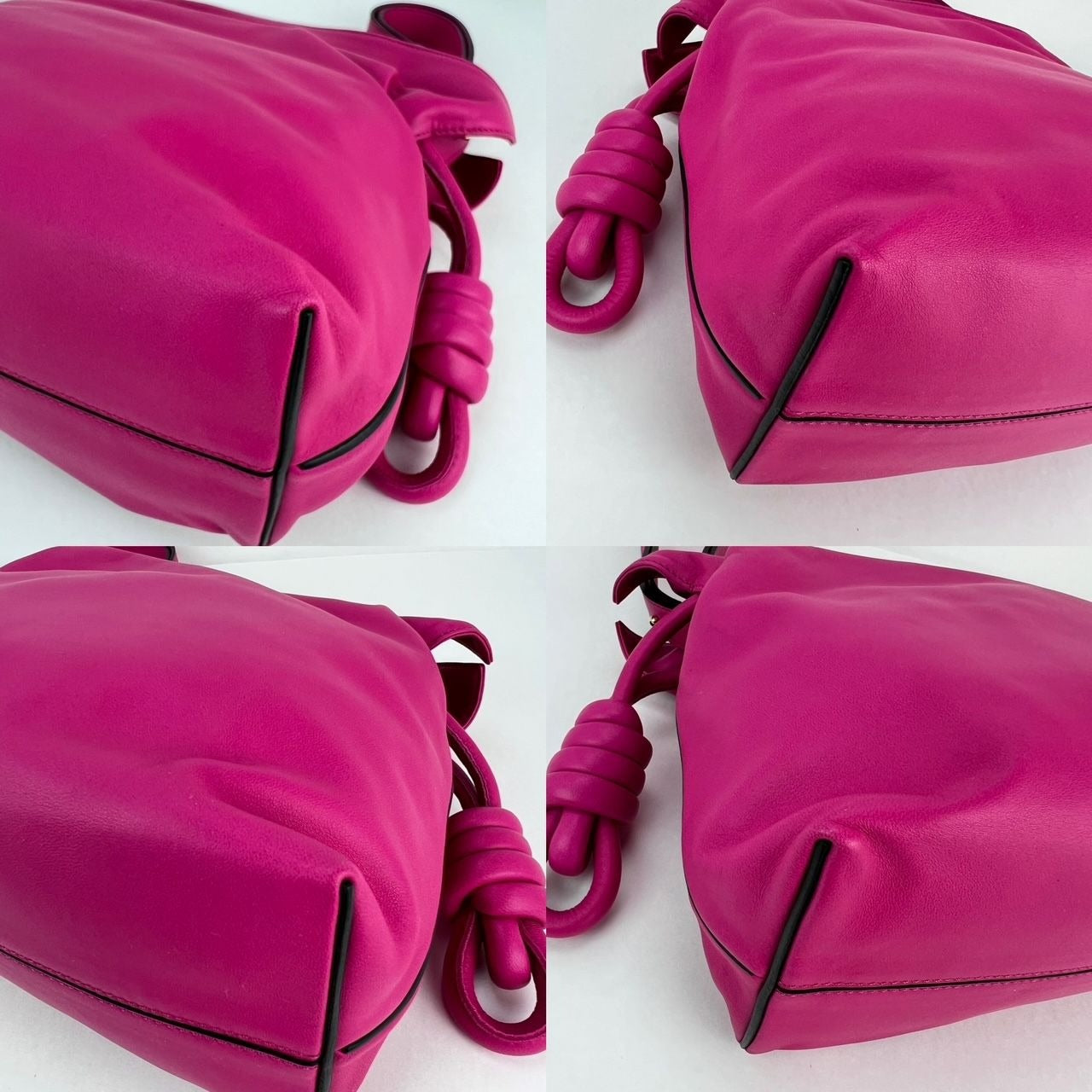 
                  
                    Loewe Nappa Pink Flamenco Medium Knot Shoulder Bag
                  
                