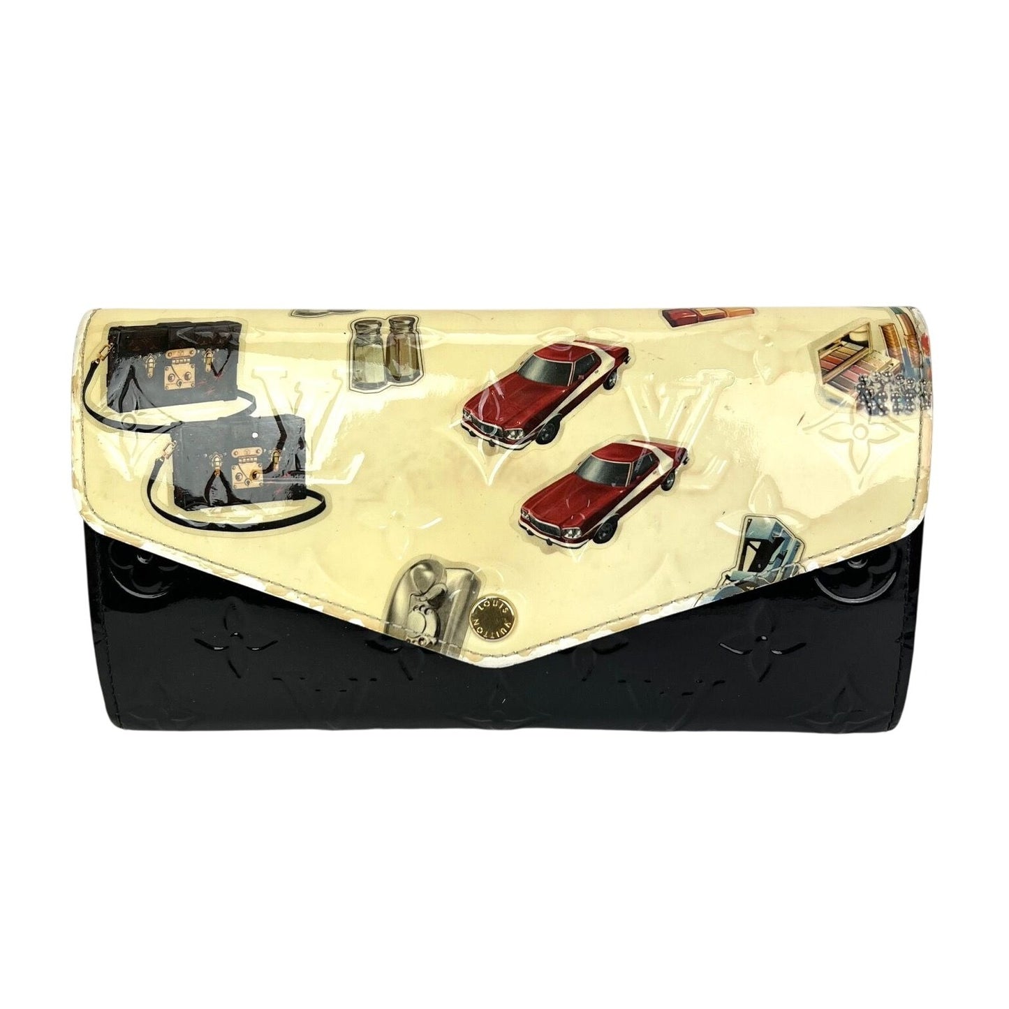
                  
                    Louis Vuitton Sarah Monogram Vernis Stickers Black Wallet Limited Edition
                  
                