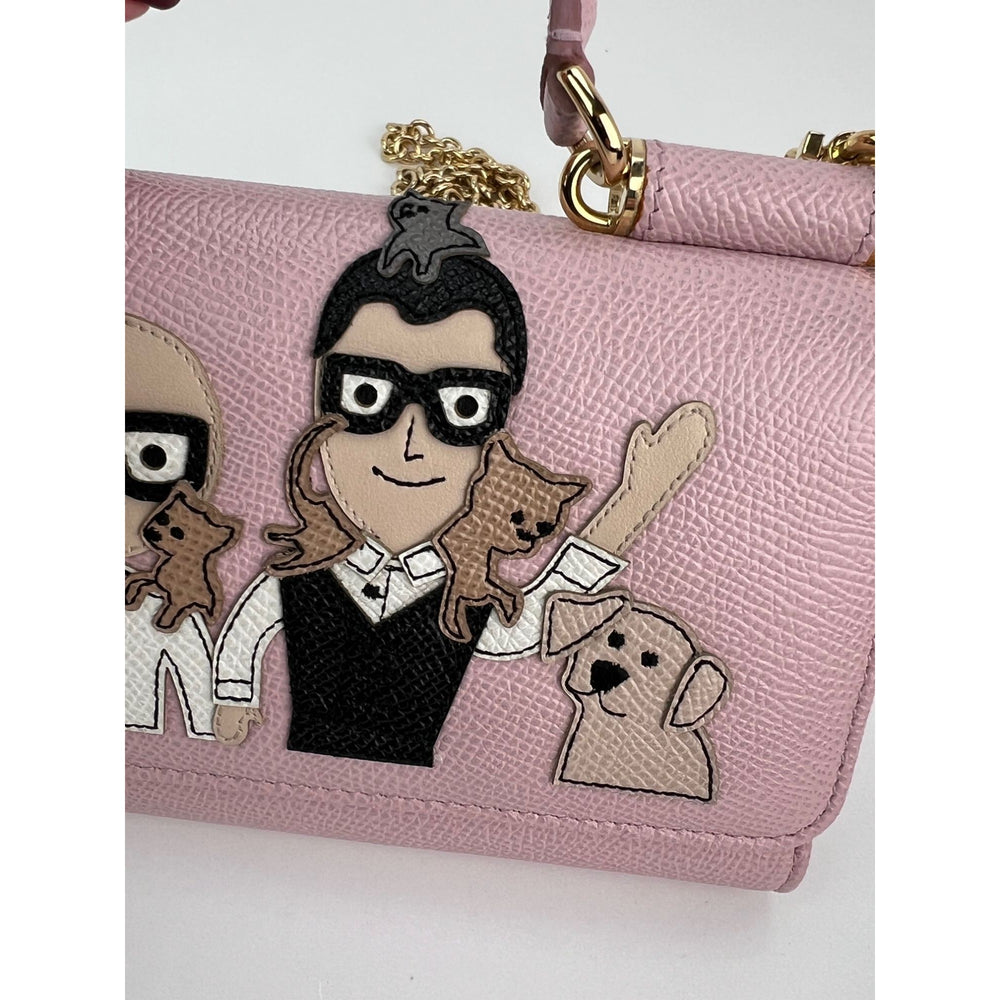 
                  
                    Dolce Gabbana Phone Bag St Dauphine Cartoon Pink Wallet on a Chain Hand Bag
                  
                