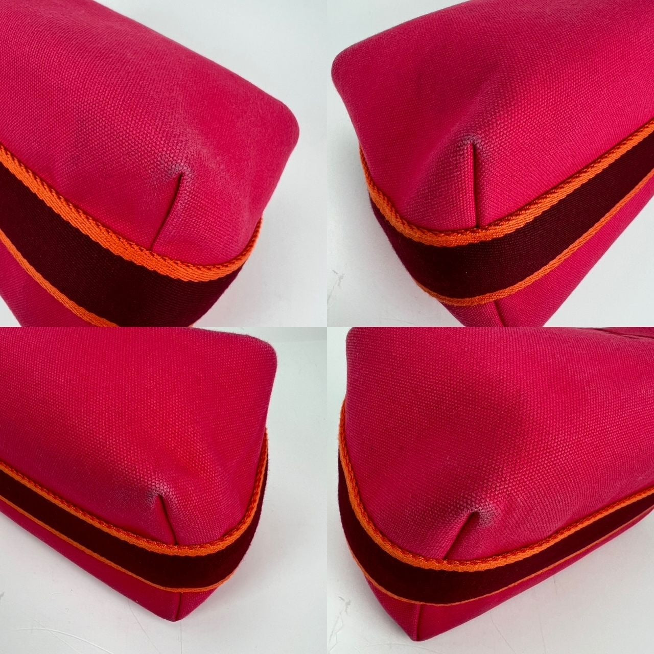
                  
                    Hermes Small Canvas Bride A-Brac Pink Pouch Bag
                  
                