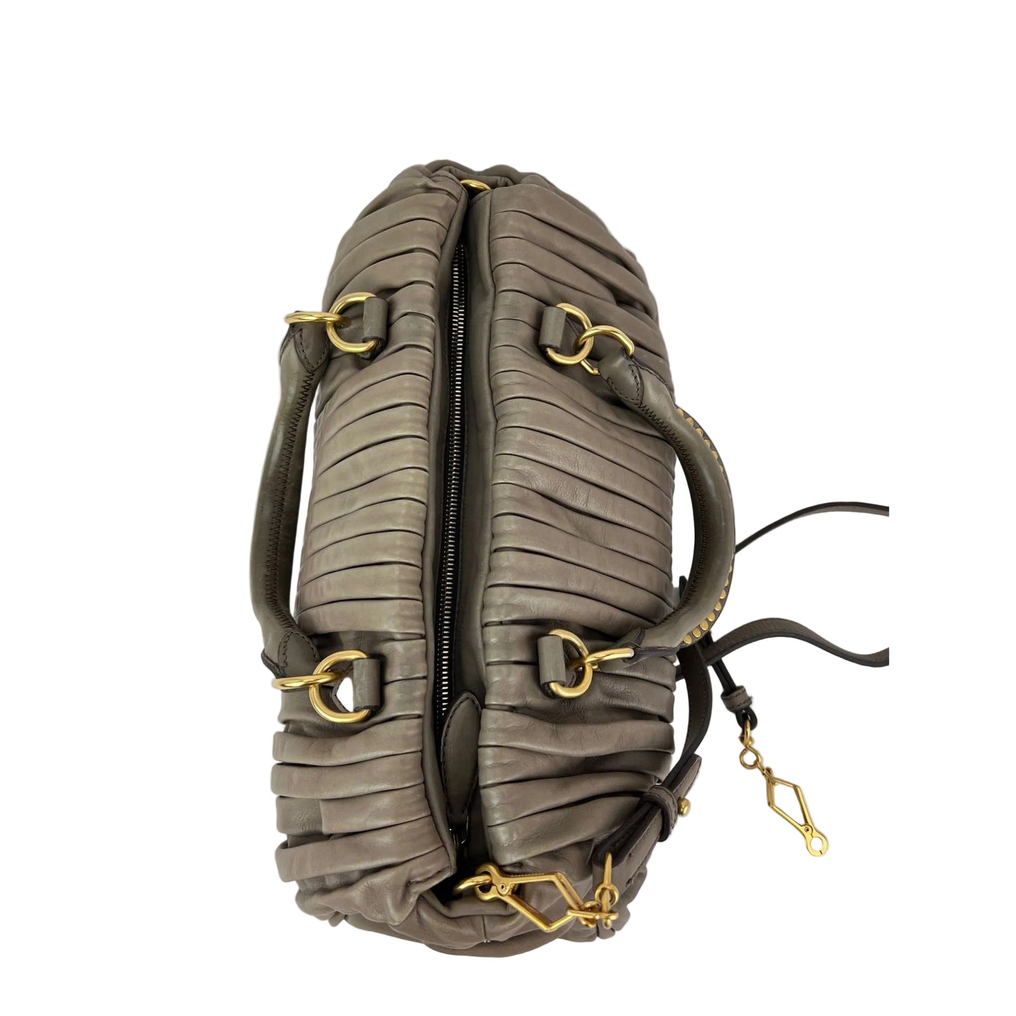 
                  
                    Miu Miu Nappa Plisse Beige Cammeo Bowling Bag Vintage
                  
                