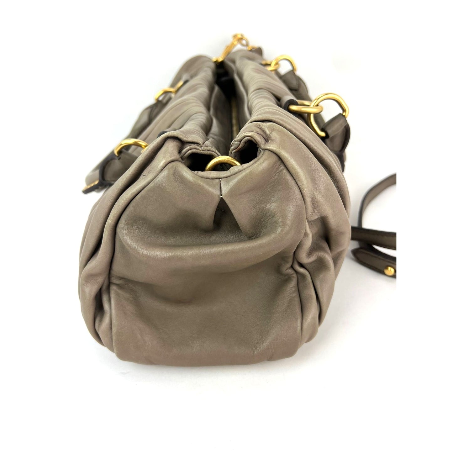 
                  
                    Miu Miu Nappa Plisse Beige Cammeo Bowling Bag Vintage
                  
                