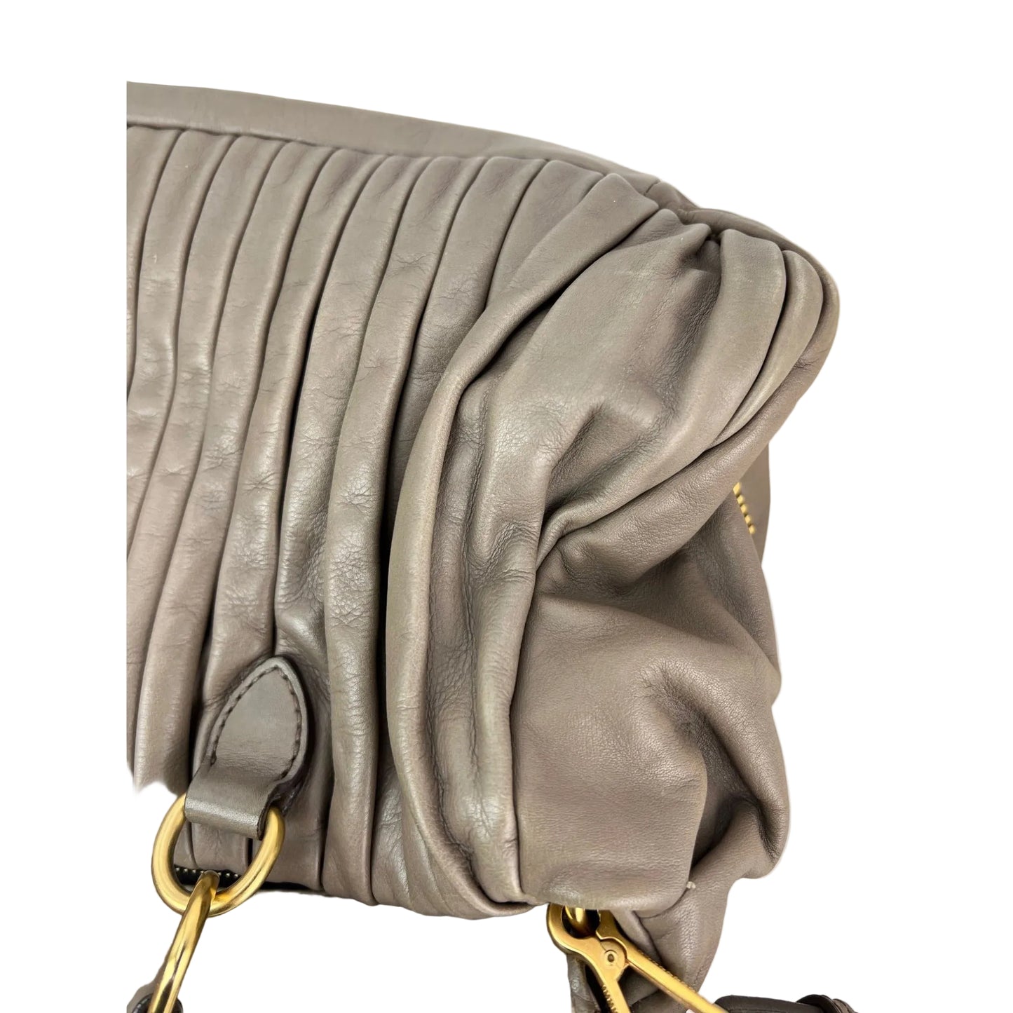 
                  
                    Miu Miu Nappa Plisse Beige Cammeo Bowling Bag Vintage
                  
                