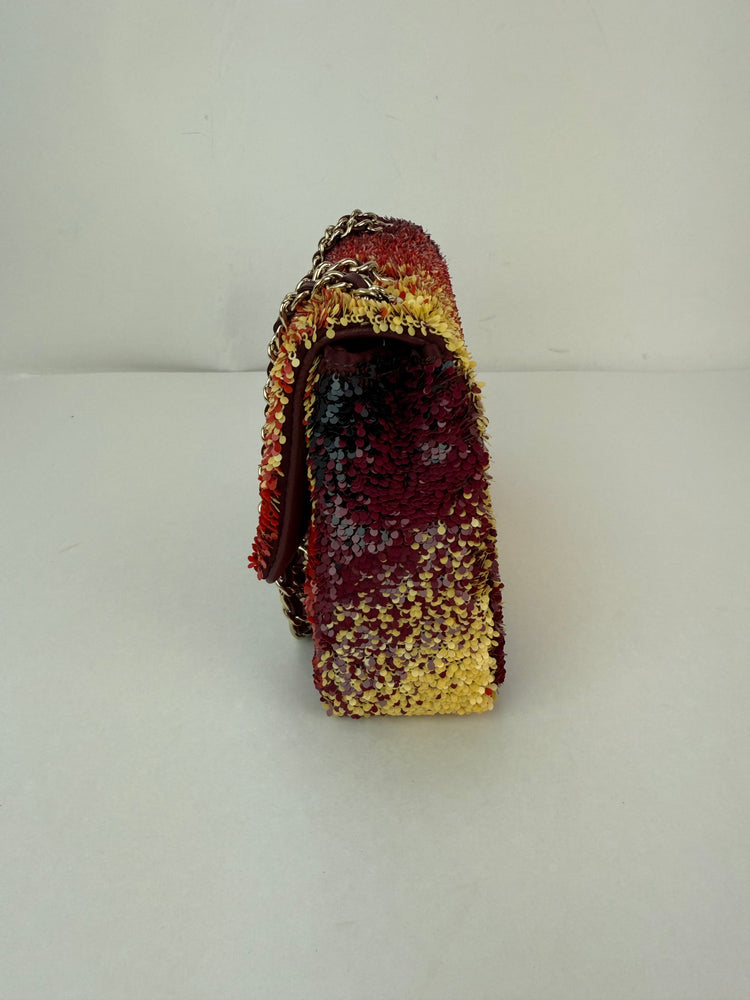 
                  
                    Chanel Shaded Sequins Mini Flap Black Burgundy Red Yellow
                  
                