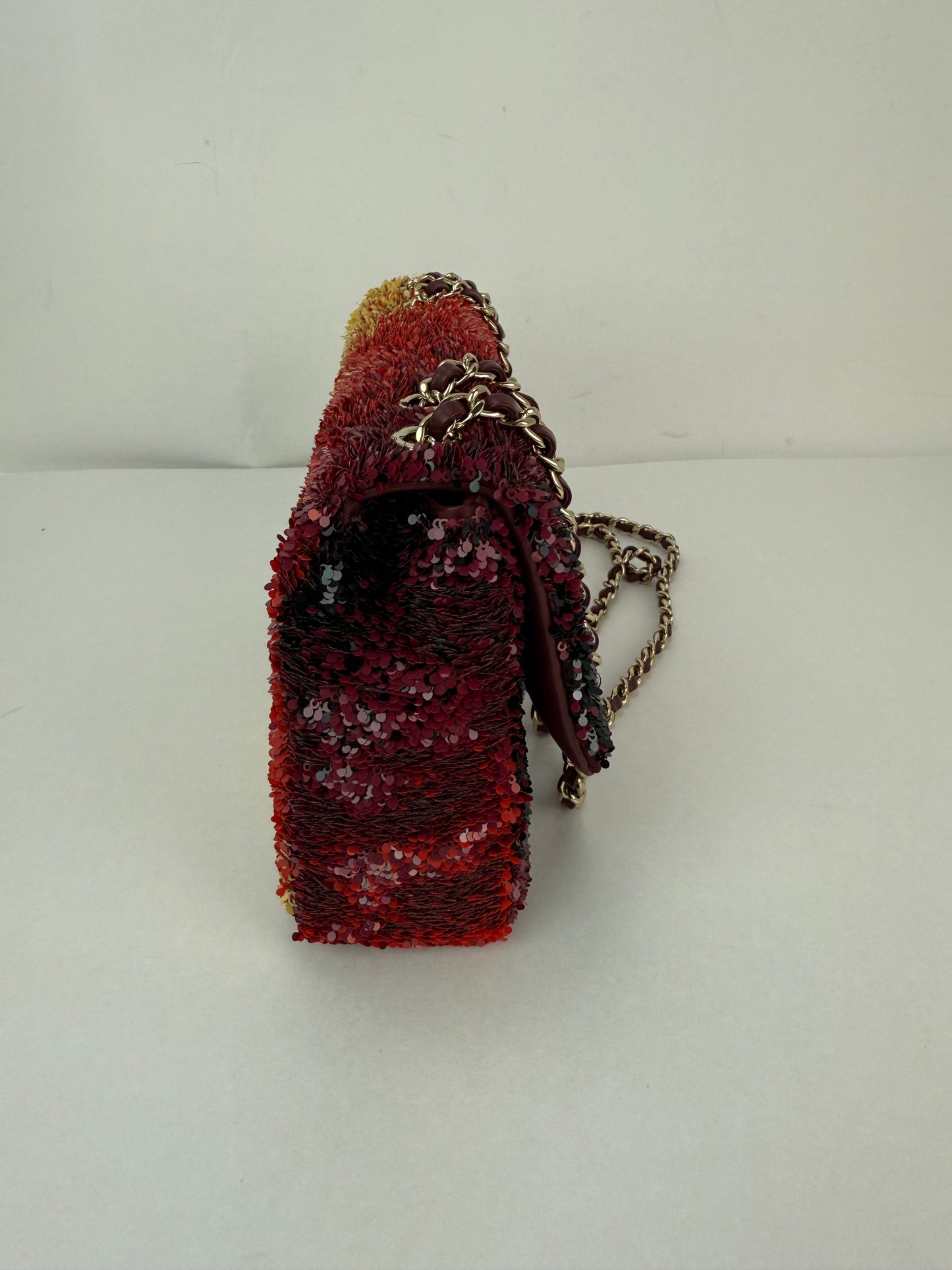 
                  
                    Chanel Shaded Sequins Mini Flap Black Burgundy Red Yellow
                  
                
