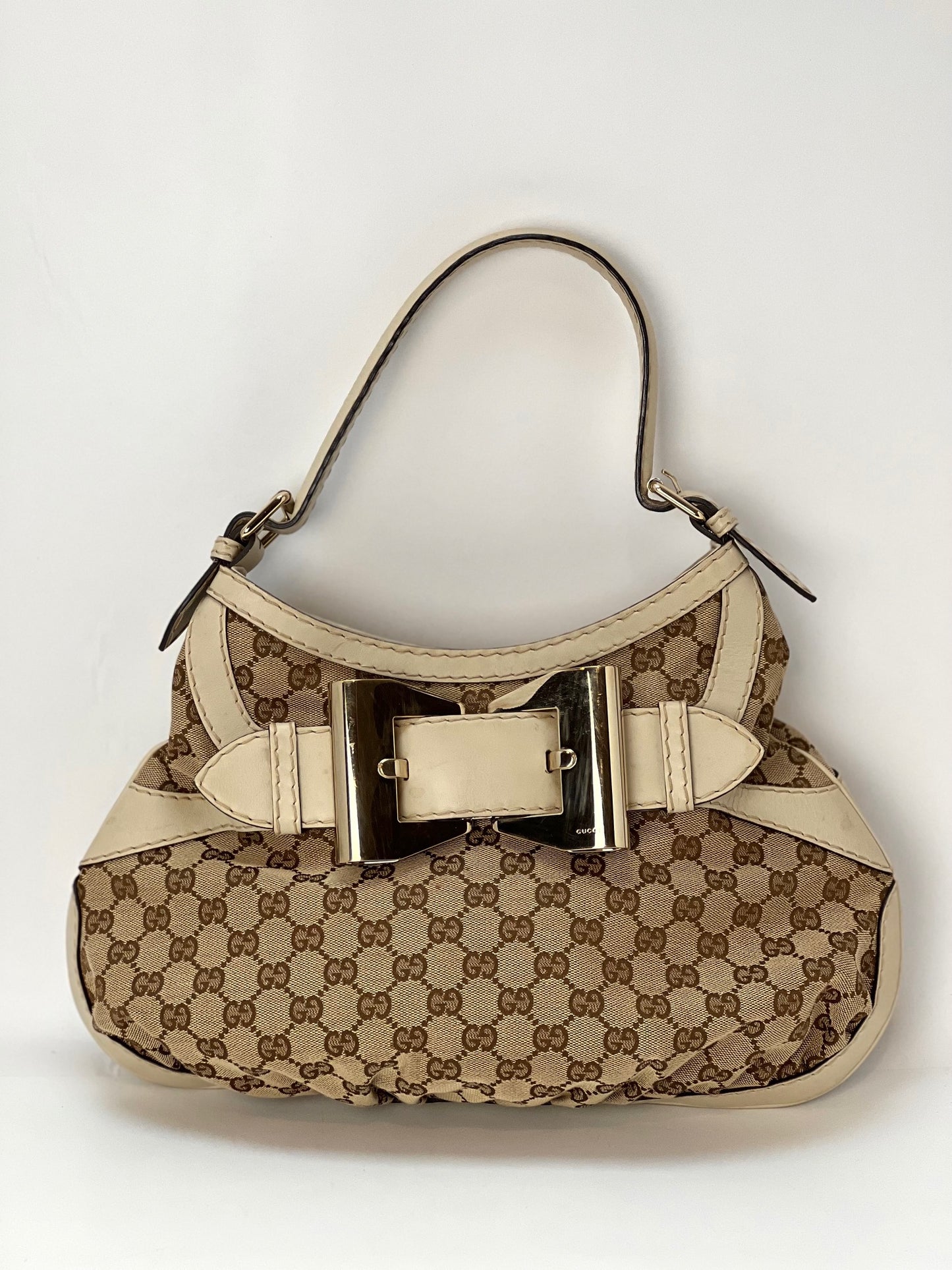 Gucci White Gucci Monogram Vanity Bag