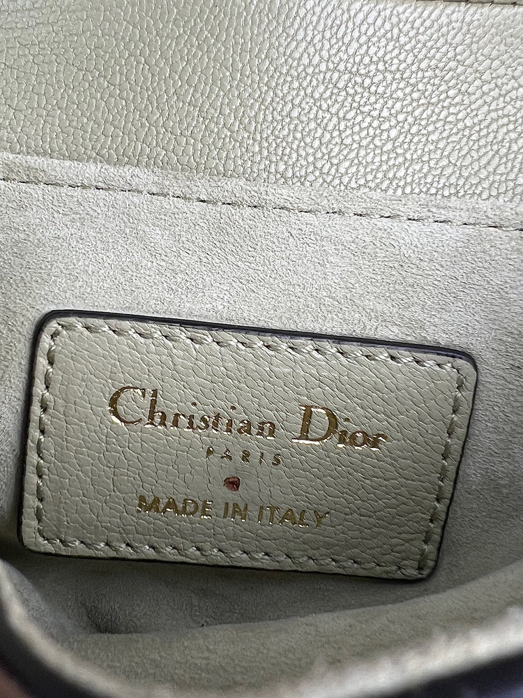 
                  
                    Christian Dior Goatskin Light Green Micro Saddle Bag with Strap
                  
                