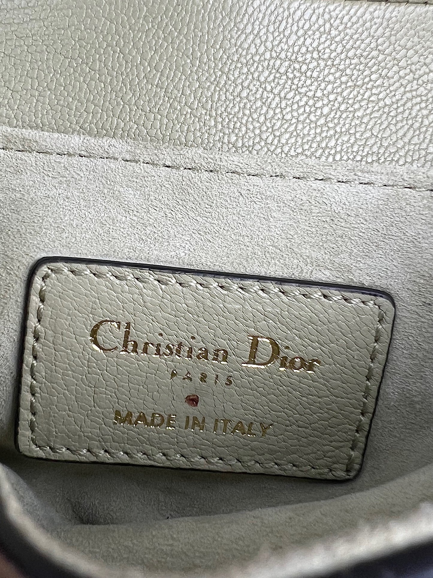 
                  
                    Christian Dior Goatskin Light Green Micro Saddle Bag with Strap
                  
                
