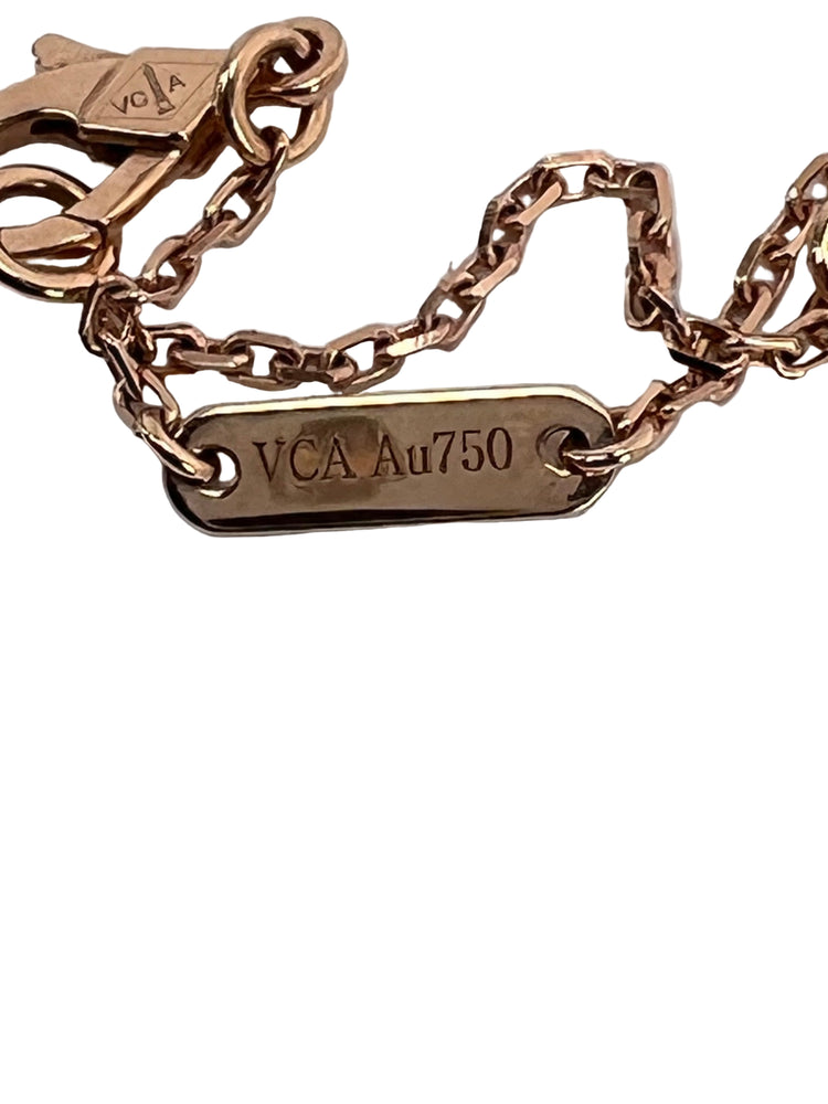 
                  
                    Van Cleef & Arpels 18K Rose Gold Mother of Pearl Lucky Spring Plum Blosssom Pendant Necklace
                  
                