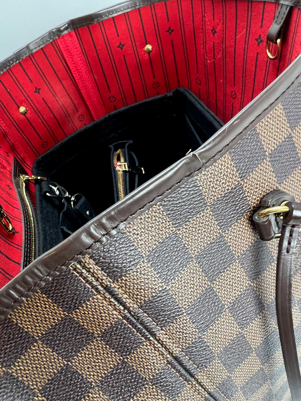 Bags, Louis Vuitton Neverfull Mm Damier Ebene Tote Bag