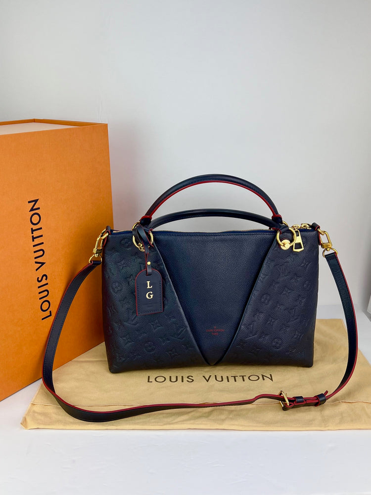 
                  
                    Louis Vuitton V Tote MM Blue Empreinte Leather Shoulder Bag
                  
                