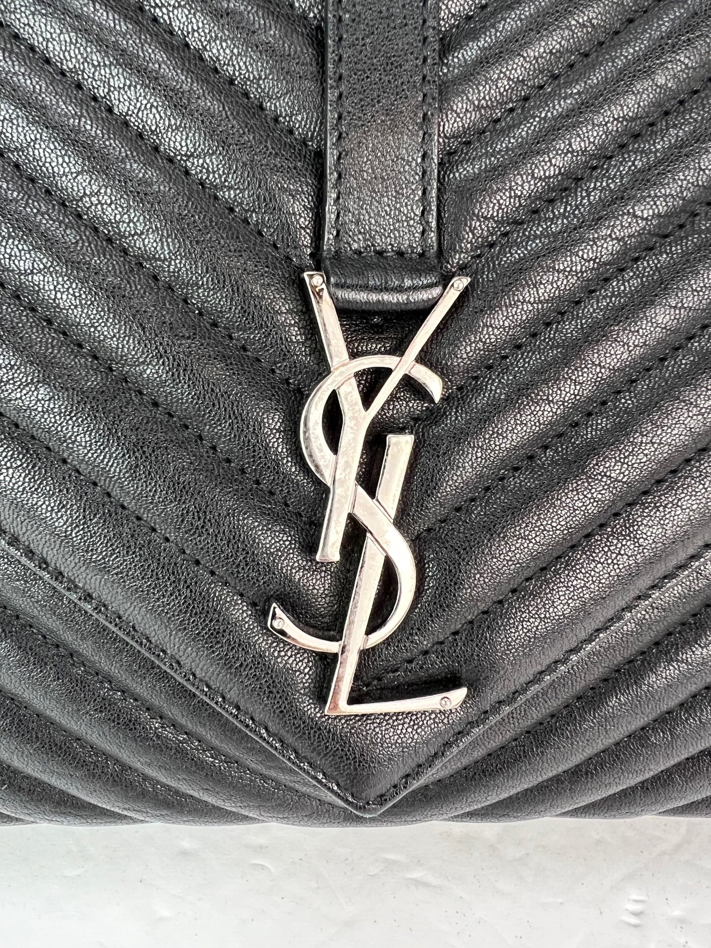 
                  
                    Saint Laurent Messenger Monogram Large College Matelasse Chevron Leather Bag
                  
                