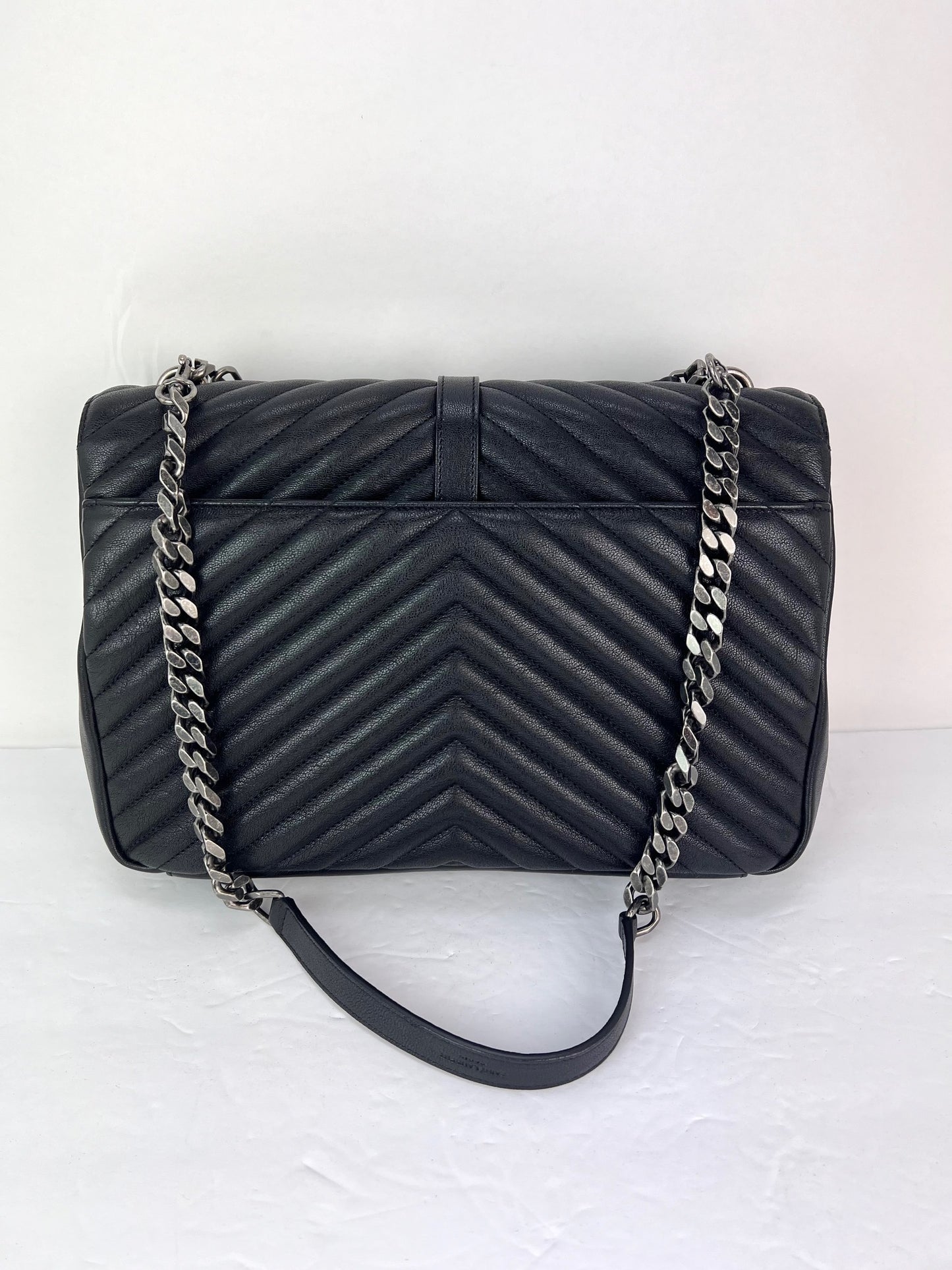 
                  
                    Saint Laurent Messenger Monogram Large College Matelasse Chevron Leather Bag
                  
                