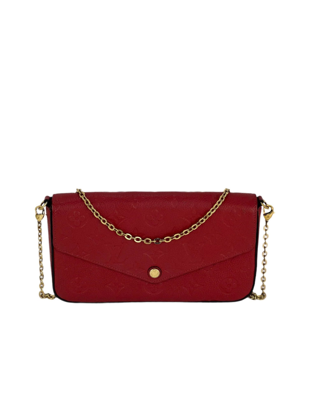 Louis Vuitton Felicie Pochette Red Epi Leather Crossbody Bag