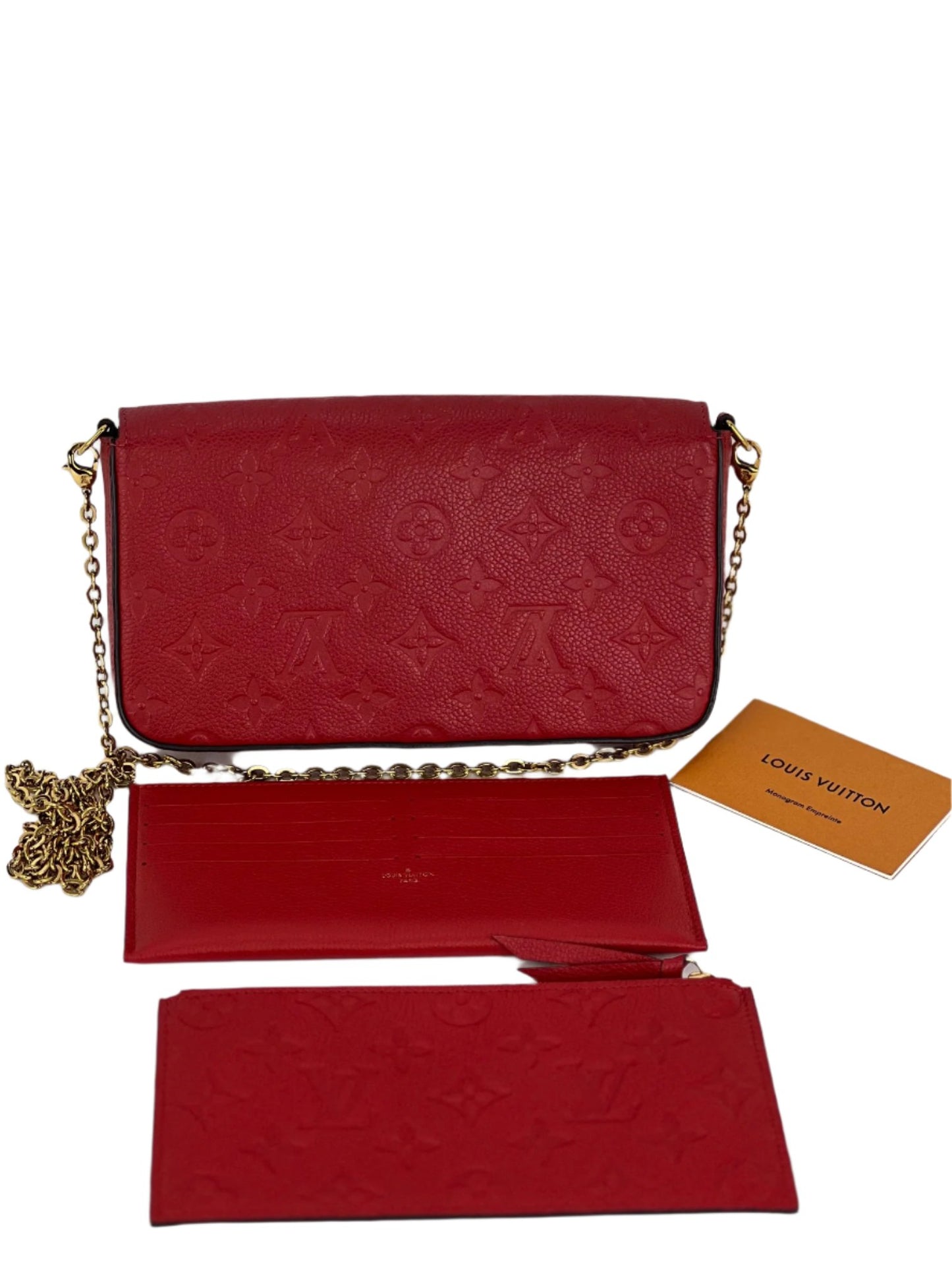 
                  
                    Louis Vuitton Felicie Pochette Red Epi Leather Crossbody Bag
                  
                