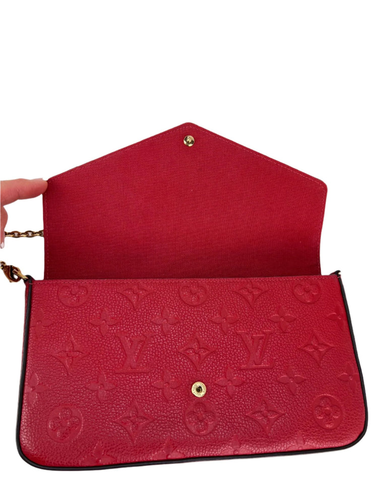 
                  
                    Louis Vuitton Felicie Pochette Red Epi Leather Crossbody Bag
                  
                