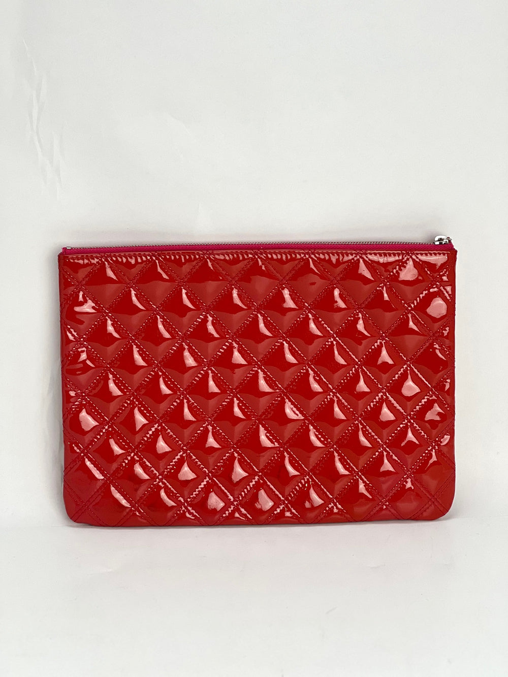 Louis Vuitton Iridescent red patent leather flap Clutch