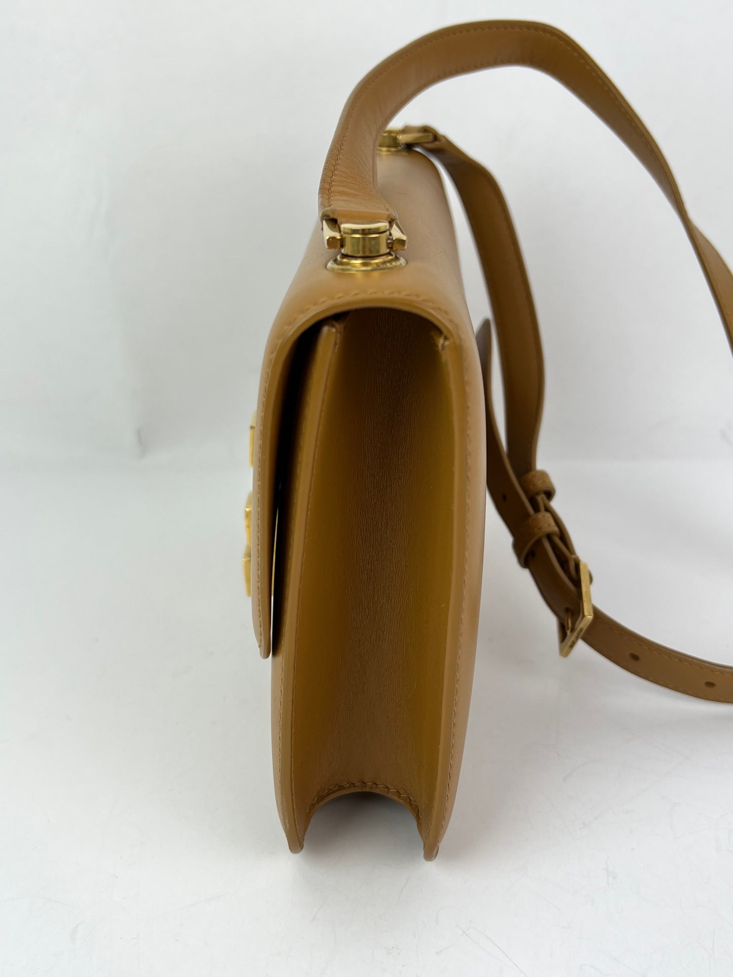 
                  
                    Saint Laurent Smooth Calfskin Le Carre Brown Shoulder Bag
                  
                