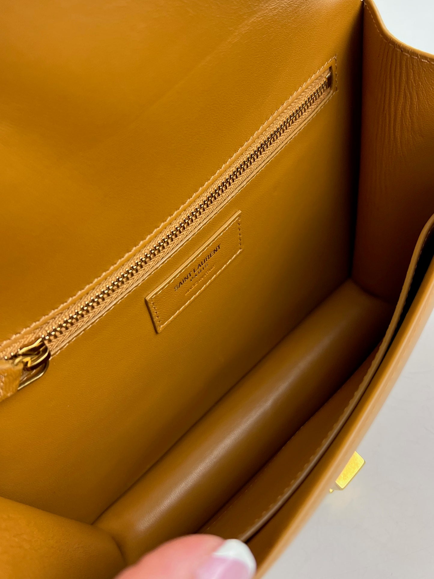 
                  
                    Saint Laurent Smooth Calfskin Le Carre Brown Shoulder Bag
                  
                