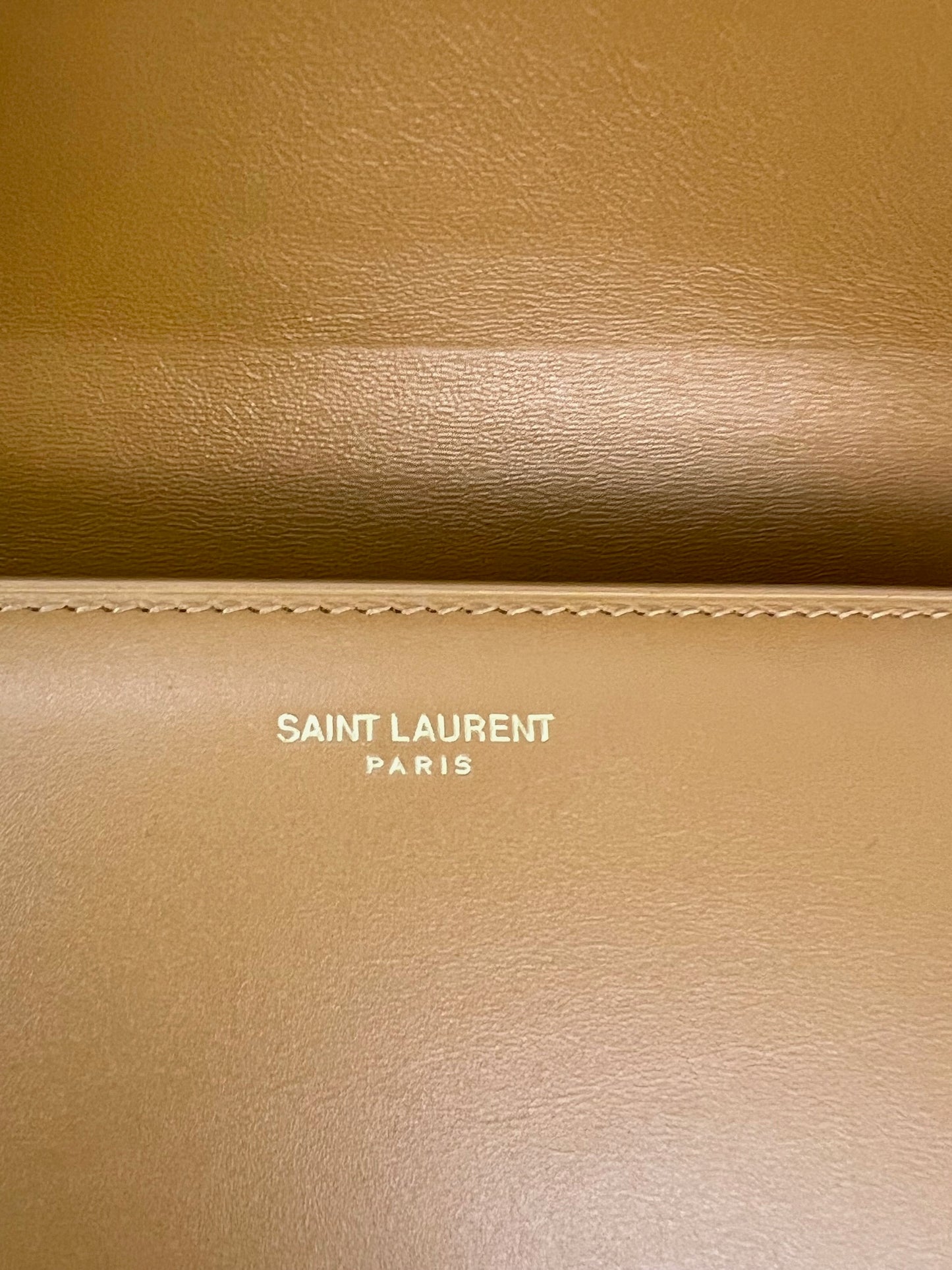 
                  
                    Saint Laurent Smooth Calfskin Le Carre Brown Shoulder Bag
                  
                