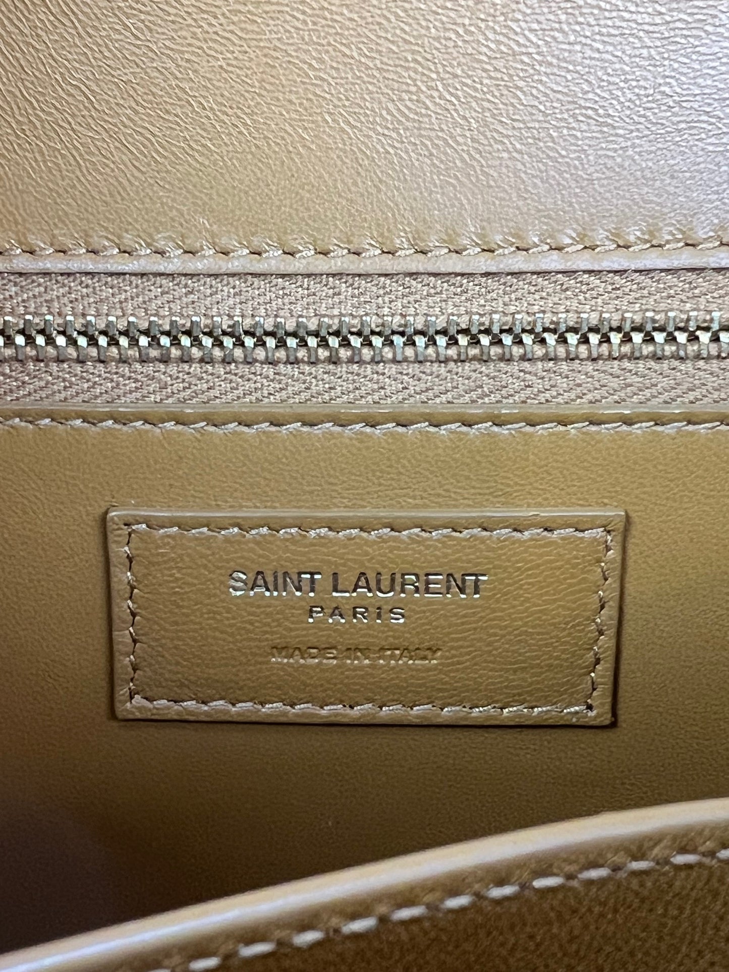 
                  
                    Saint Laurent Smooth Calfskin Le Carre Brown Shoulder Bag
                  
                