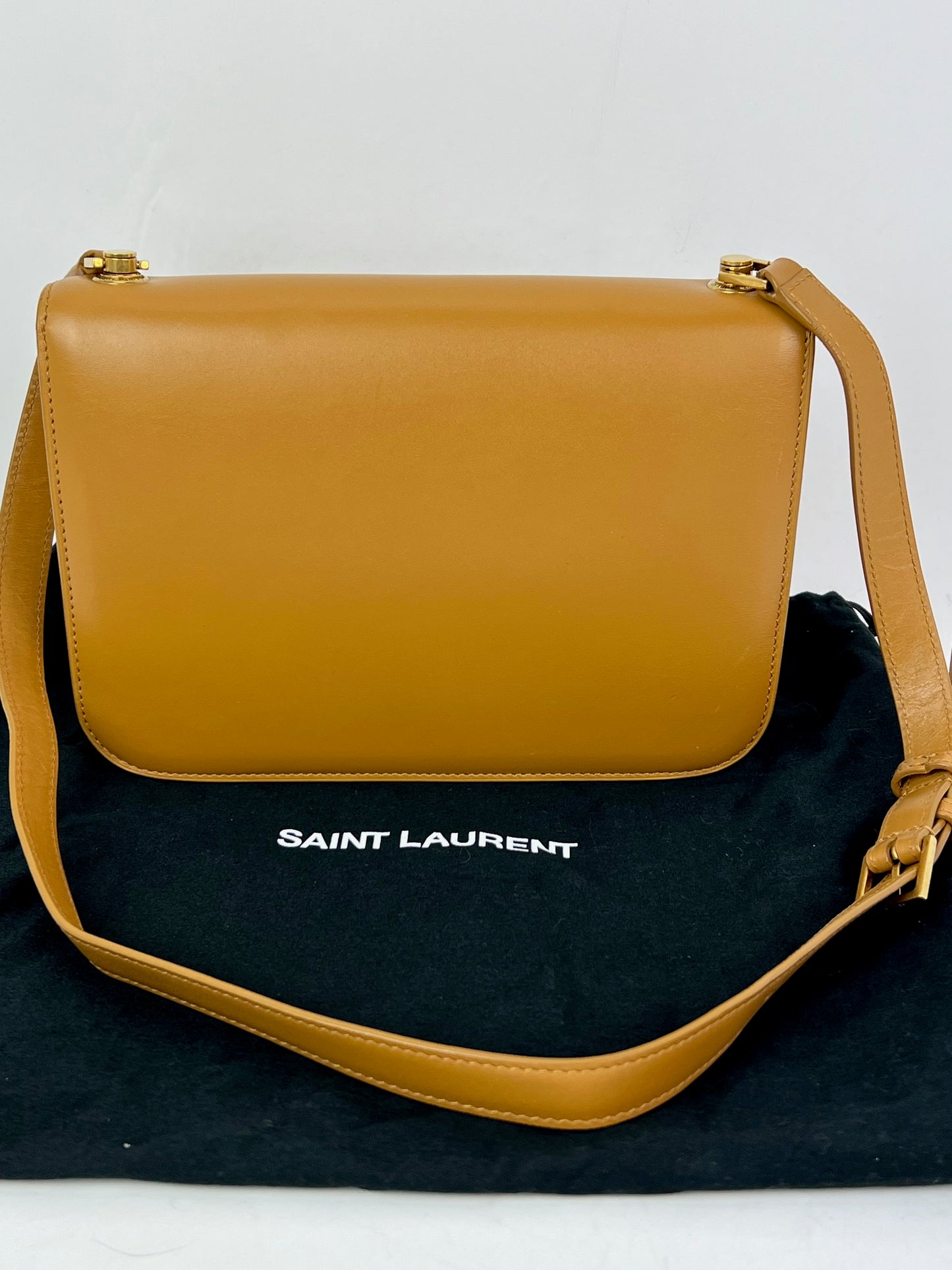 
                  
                    Saint Laurent Smooth Calfskin Le Carre Brown Shoulder Bag
                  
                