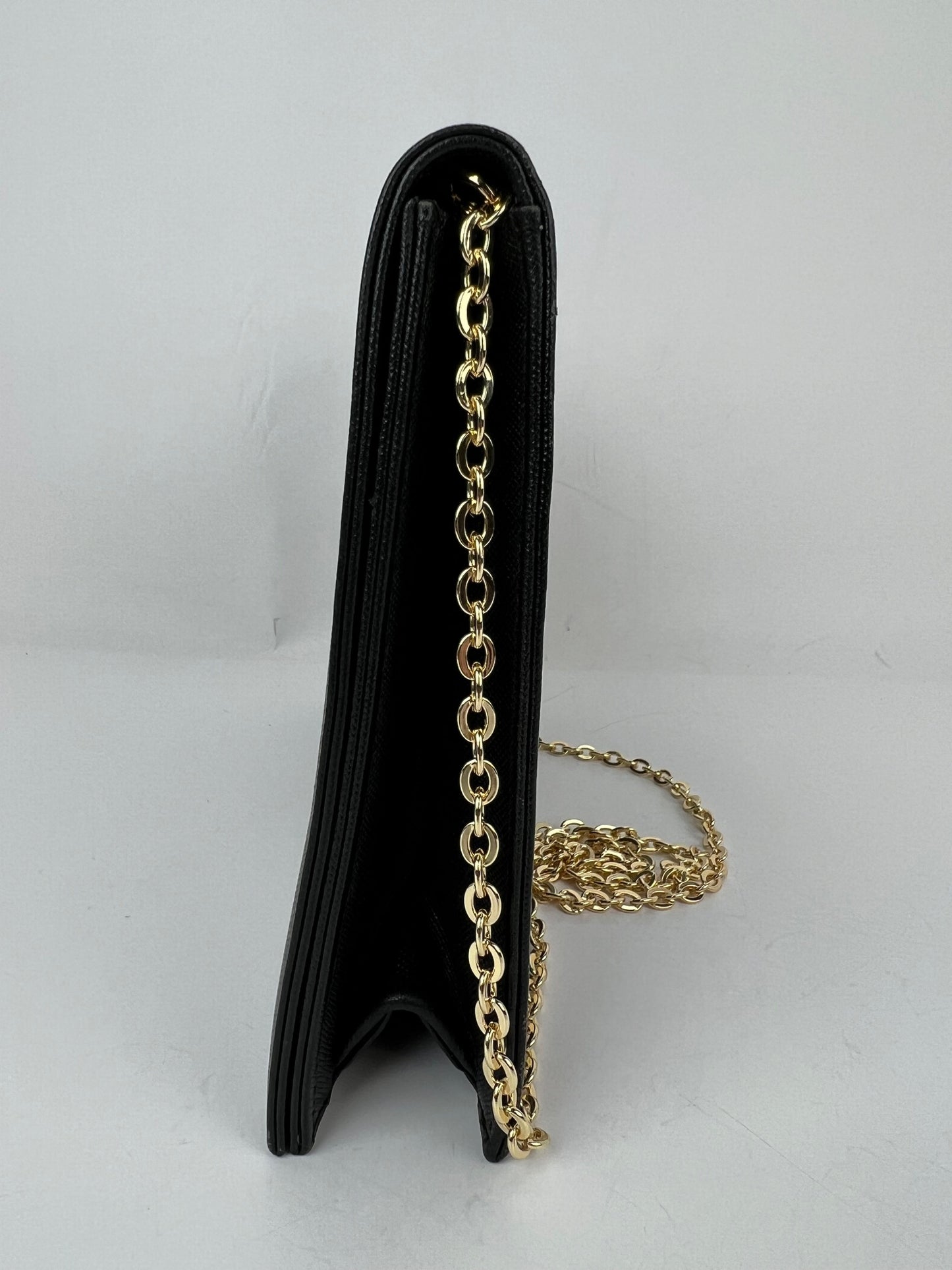 
                  
                    Saint Laurent Black Saffiano Leather Diagonal Clutch Shoulder Bag Vintage
                  
                