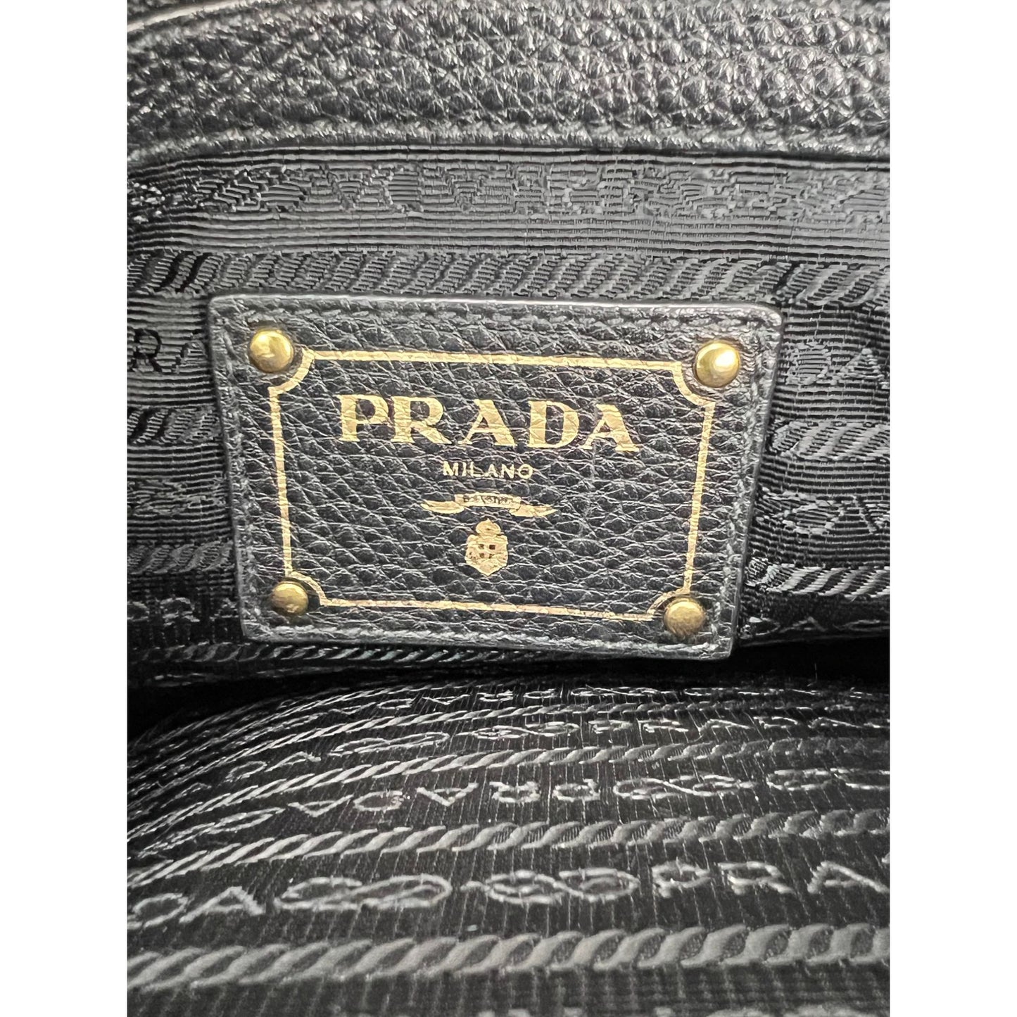 
                  
                    Prada Vitello Phenix Top Handle Black Leather Crossbody Bag
                  
                