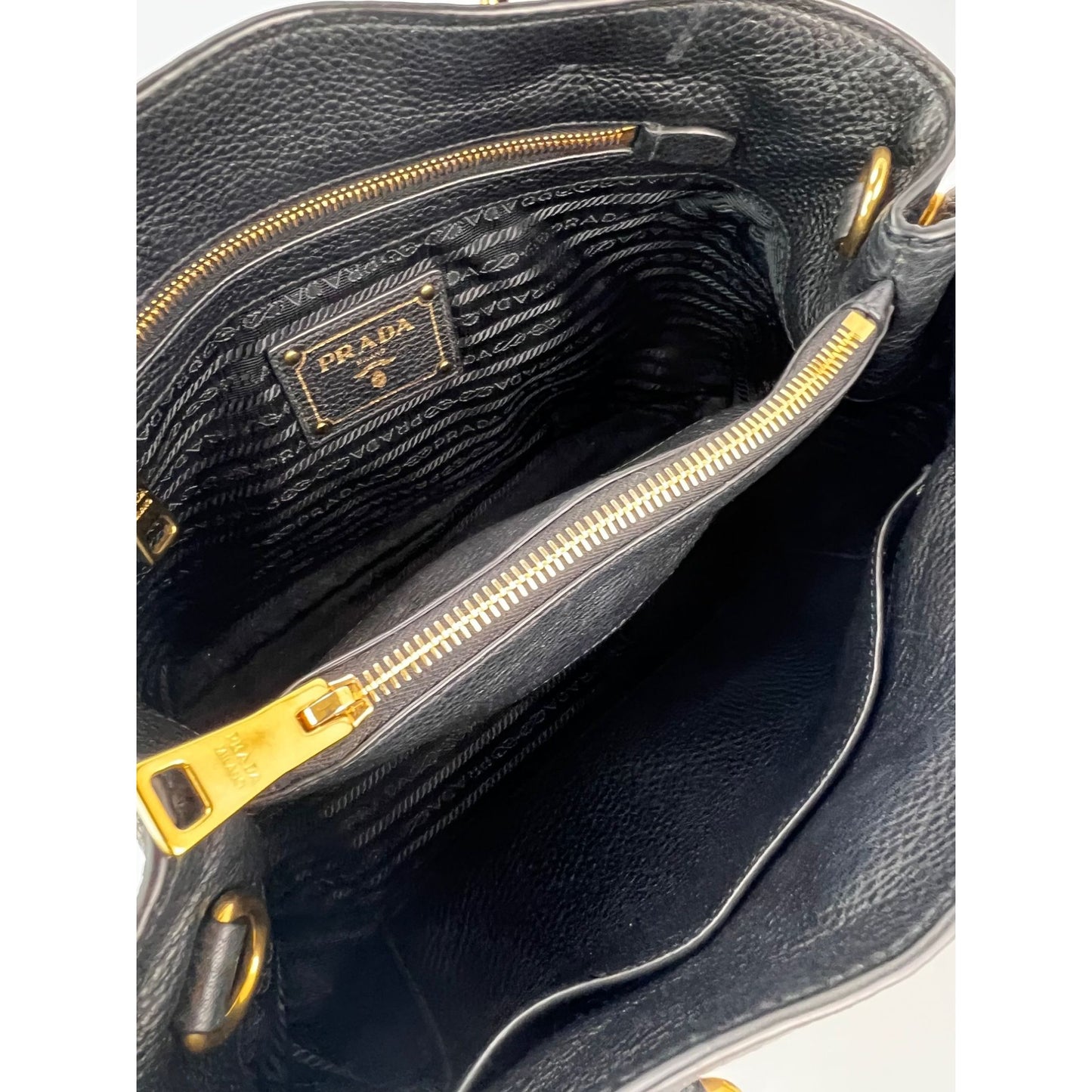 
                  
                    Prada Vitello Phenix Top Handle Black Leather Crossbody Bag
                  
                