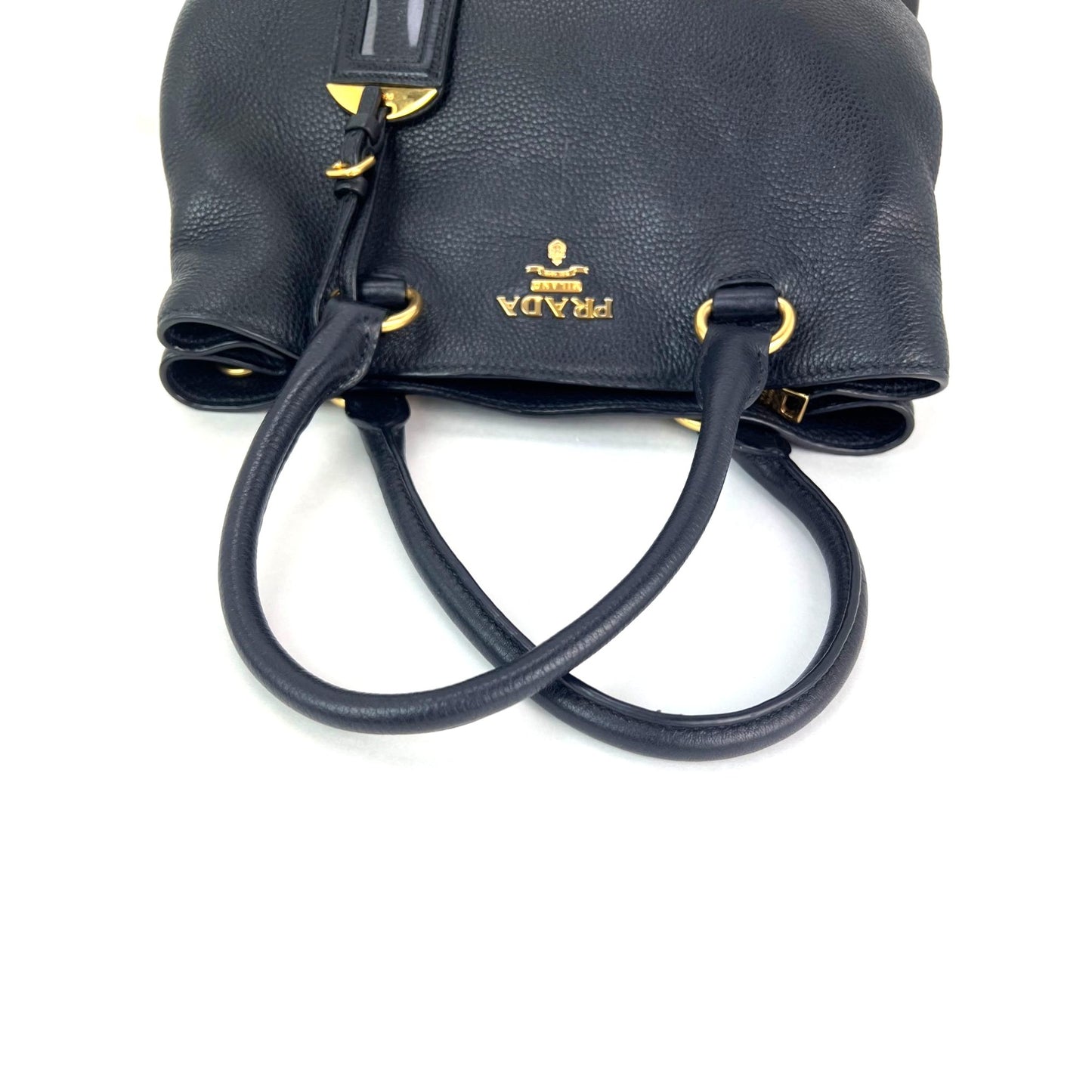 
                  
                    Prada Vitello Phenix Top Handle Black Leather Crossbody Bag
                  
                