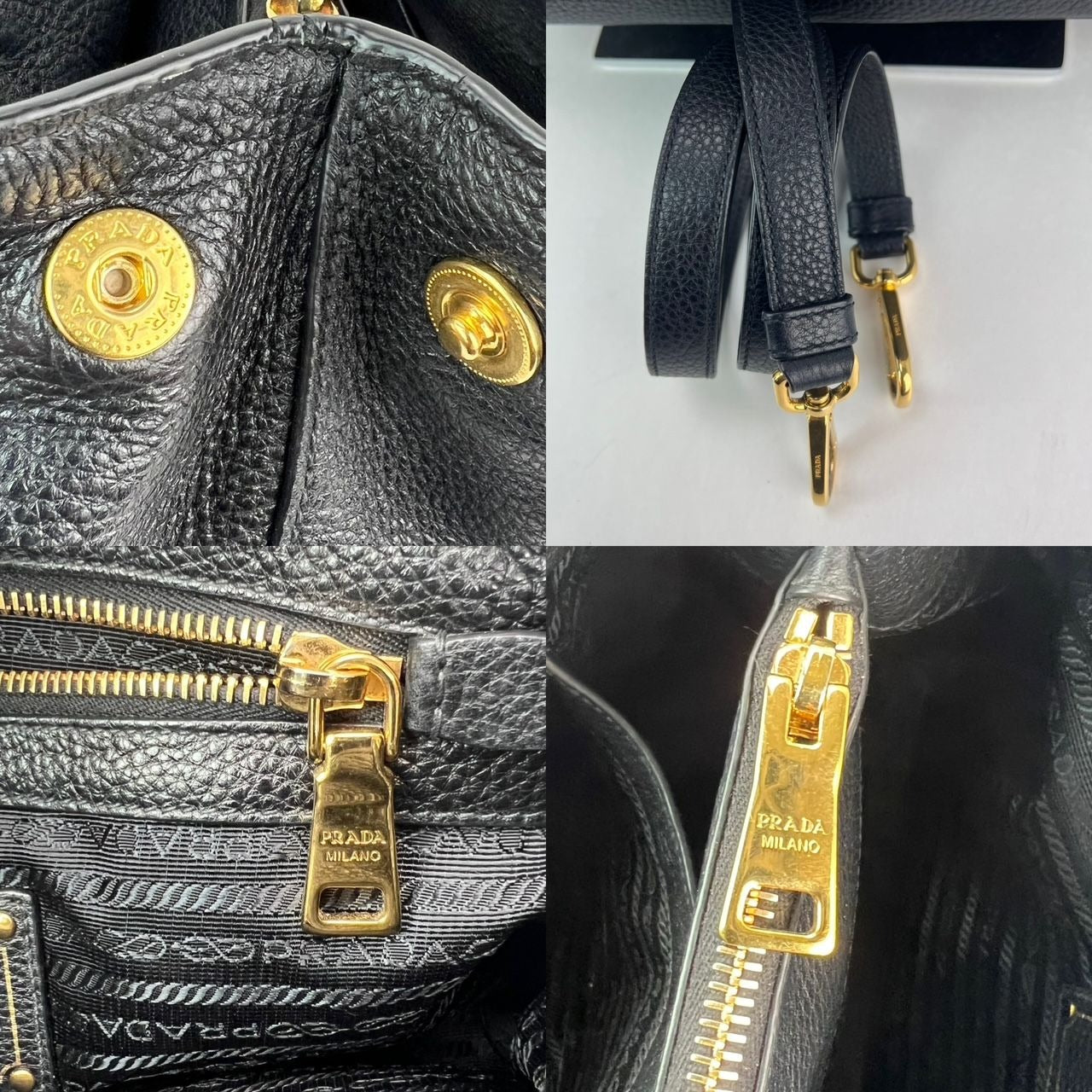 
                  
                    Prada Vitello Phenix Top Handle Black Leather Crossbody Bag
                  
                