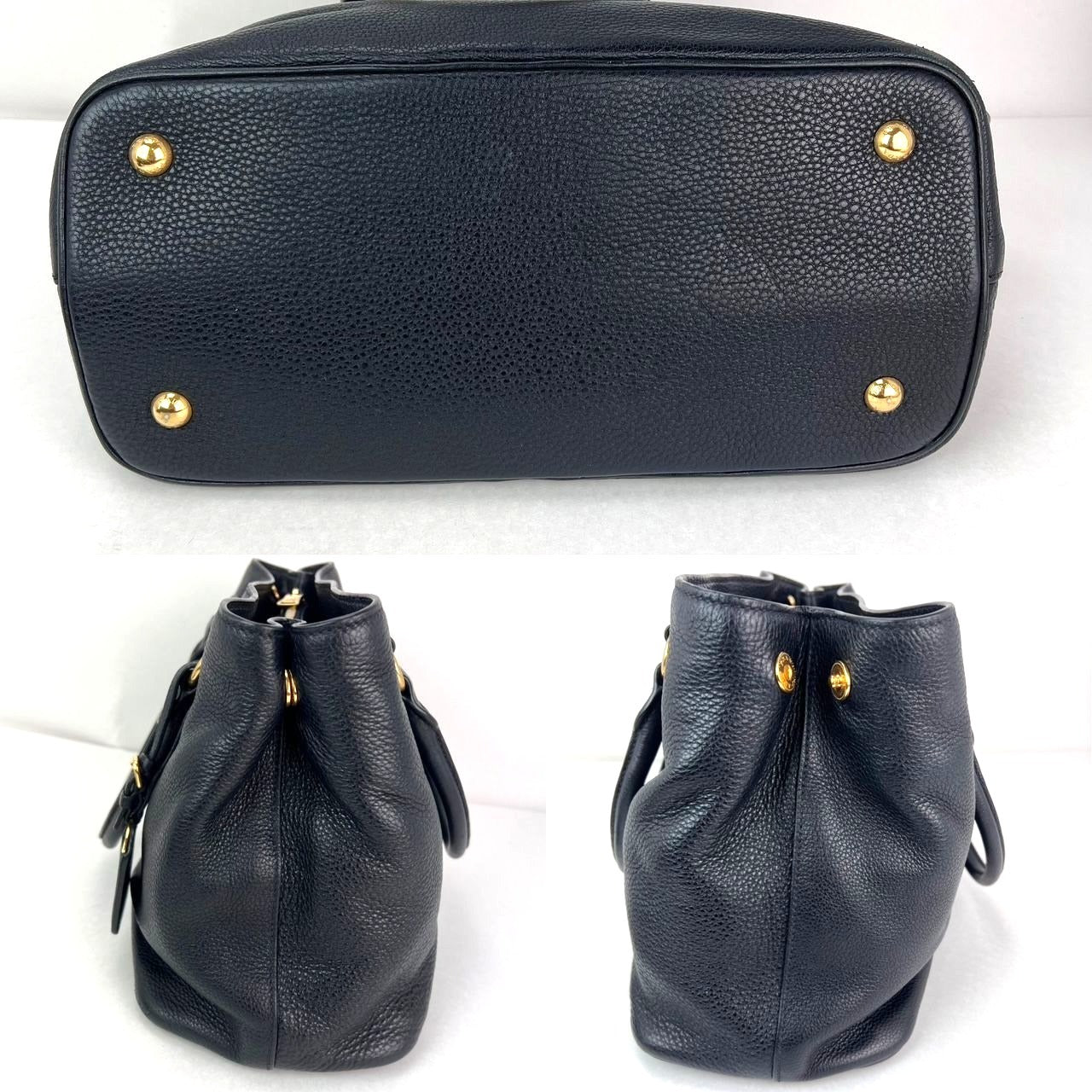 
                  
                    Prada Vitello Phenix Top Handle Black Leather Crossbody Bag
                  
                