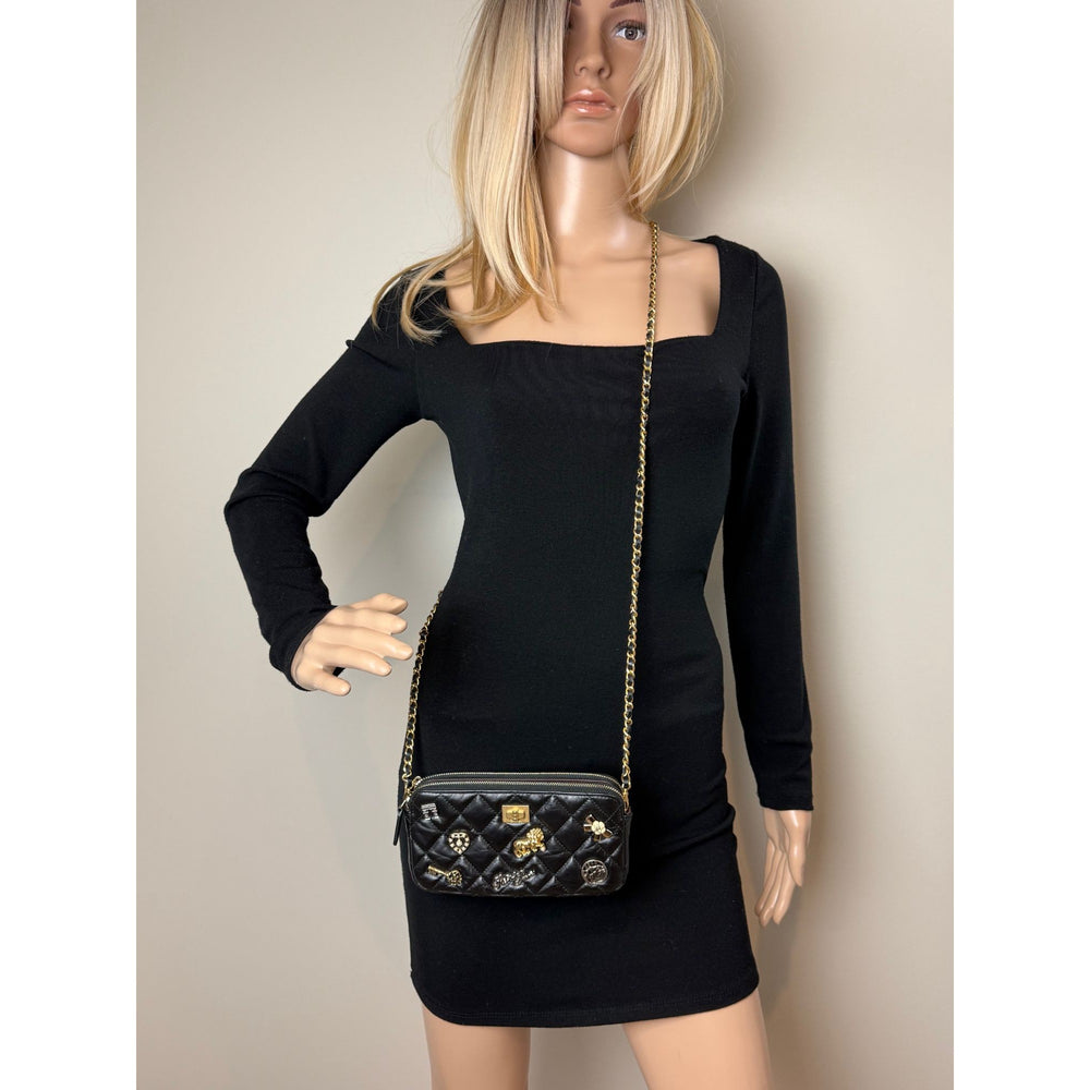 
                  
                    Chanel Lucky Charms 2.55 Black Double Zip WOC Wallet Clutch Bag
                  
                