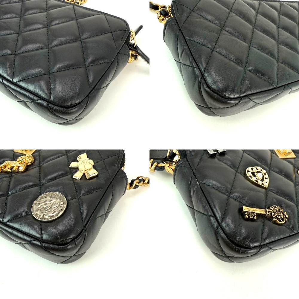 
                  
                    Chanel Lucky Charms 2.55 Black Double Zip WOC Wallet Clutch Bag
                  
                