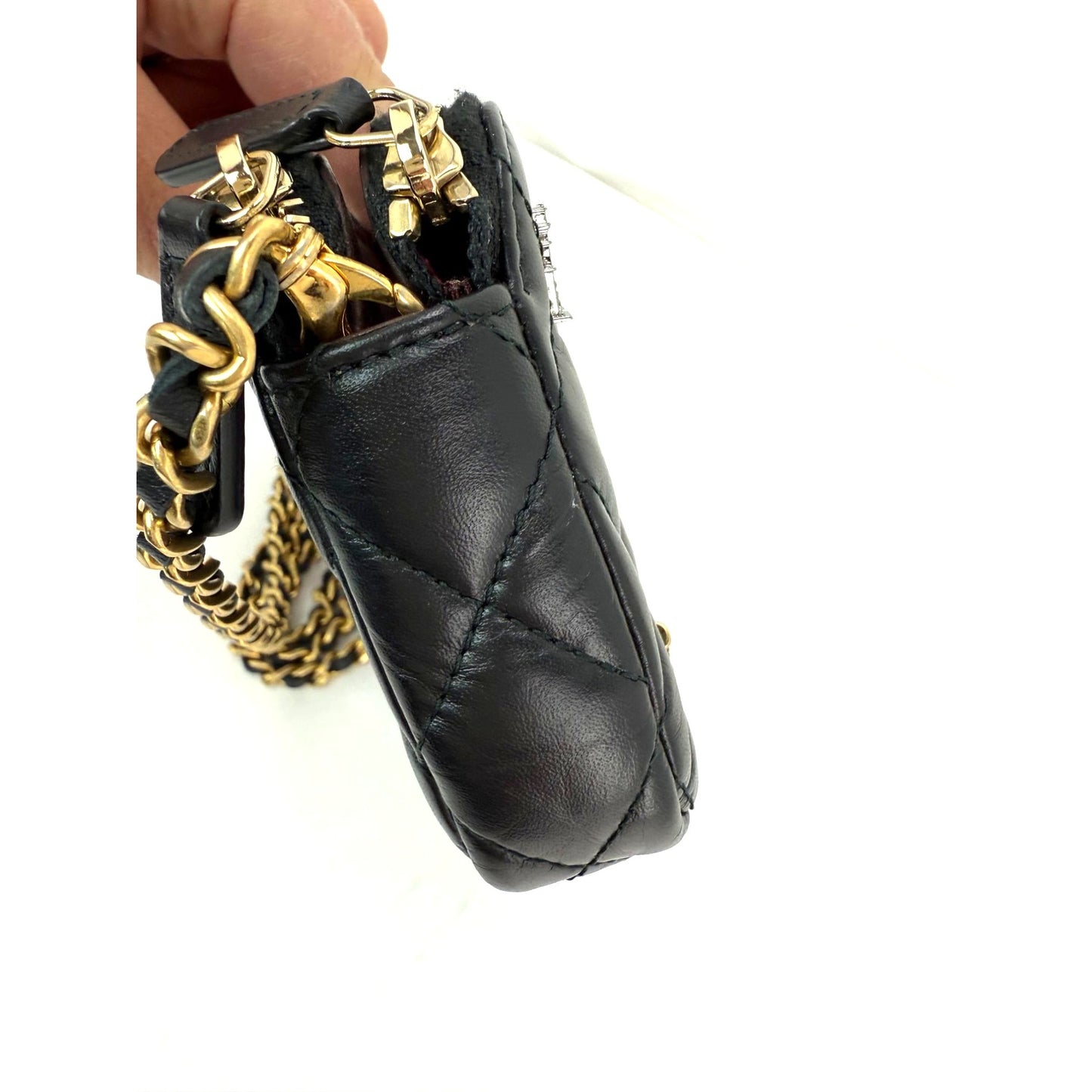 
                  
                    Chanel Lucky Charms 2.55 Black Double Zip WOC Wallet Clutch Bag
                  
                