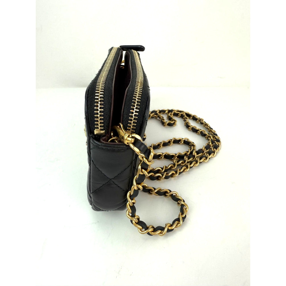 
                  
                    Chanel Lucky Charms 2.55 Black Double Zip WOC Wallet Clutch Bag
                  
                