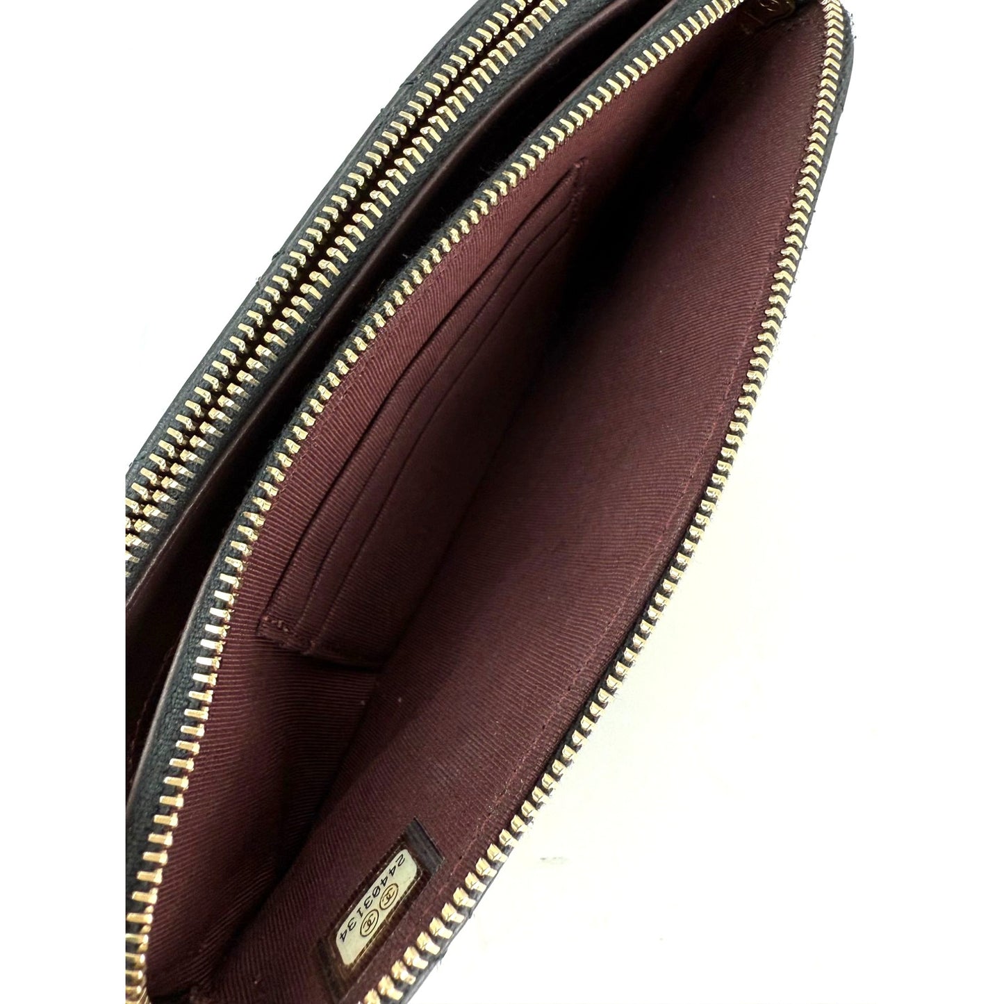 
                  
                    Chanel Lucky Charms 2.55 Black Double Zip WOC Wallet Clutch Bag
                  
                