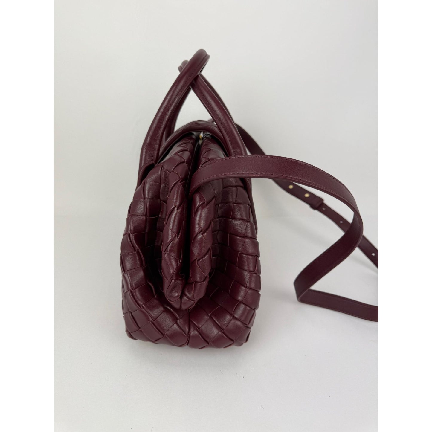 
                  
                    Bottega Veneta Nappa Intrecciato Teen The Lauren 1980 Bauletto Barolo Bag
                  
                