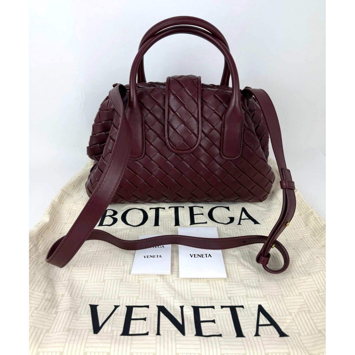 
                  
                    Bottega Veneta Nappa Intrecciato Teen The Lauren 1980 Bauletto Barolo Bag
                  
                