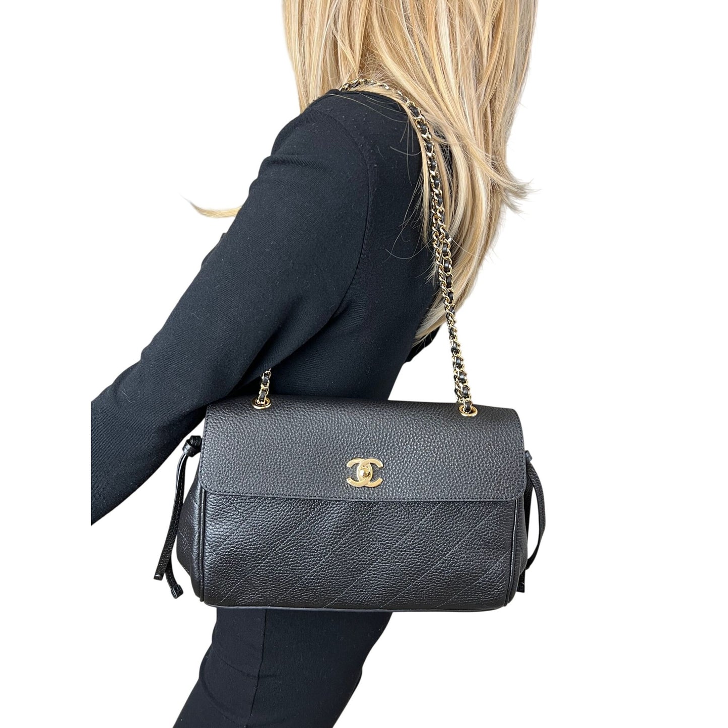 
                  
                    Chanel Urban Essentials Large Flap Bag Black Leather Shoulder Bag
                  
                