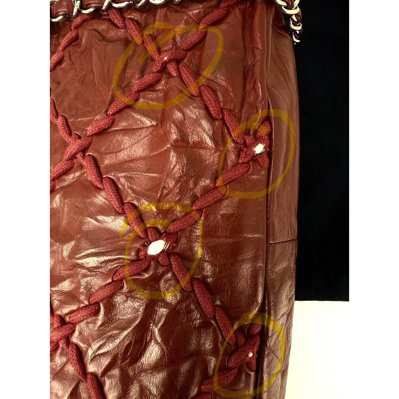 
                  
                    Chanel Calfskin Medium Ultra Stitch Flap Dark Red Shoulder Bag
                  
                