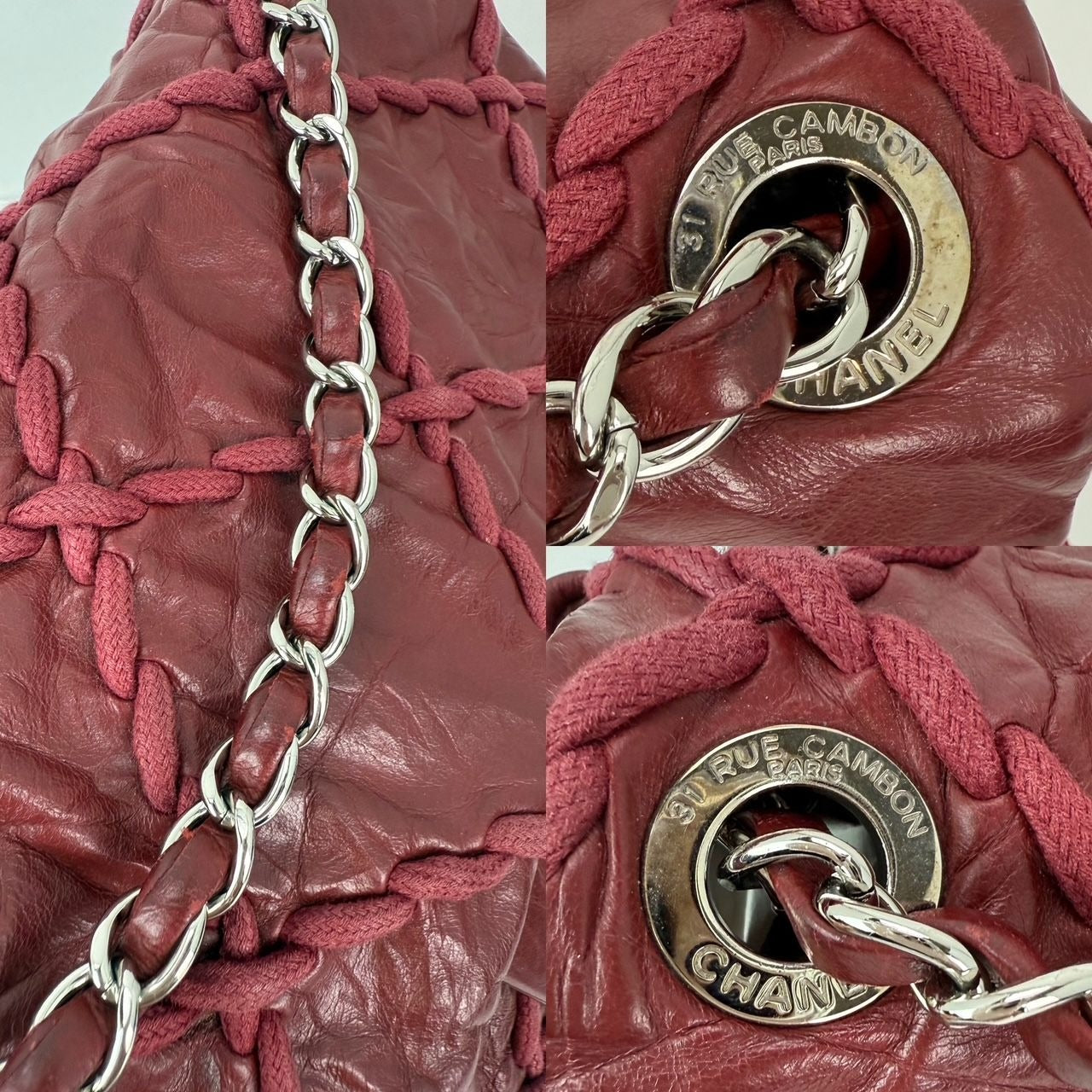 
                  
                    Chanel Calfskin Medium Ultra Stitch Flap Dark Red Shoulder Bag
                  
                