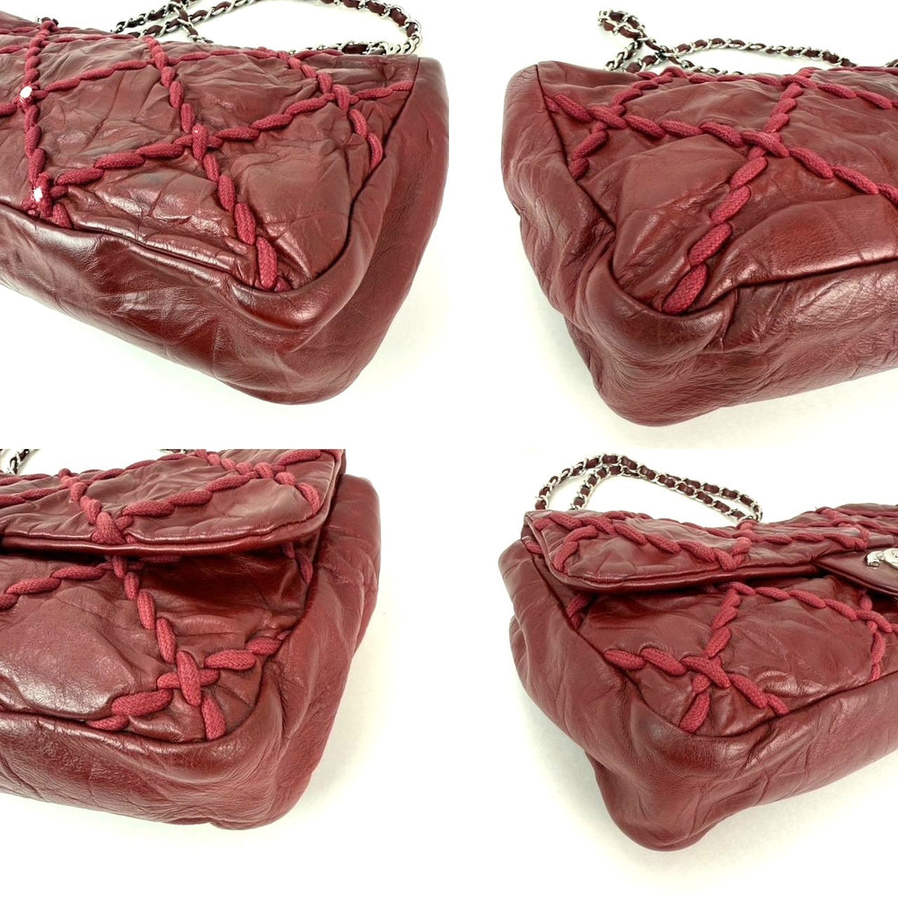 
                  
                    Chanel Calfskin Medium Ultra Stitch Flap Dark Red Shoulder Bag
                  
                