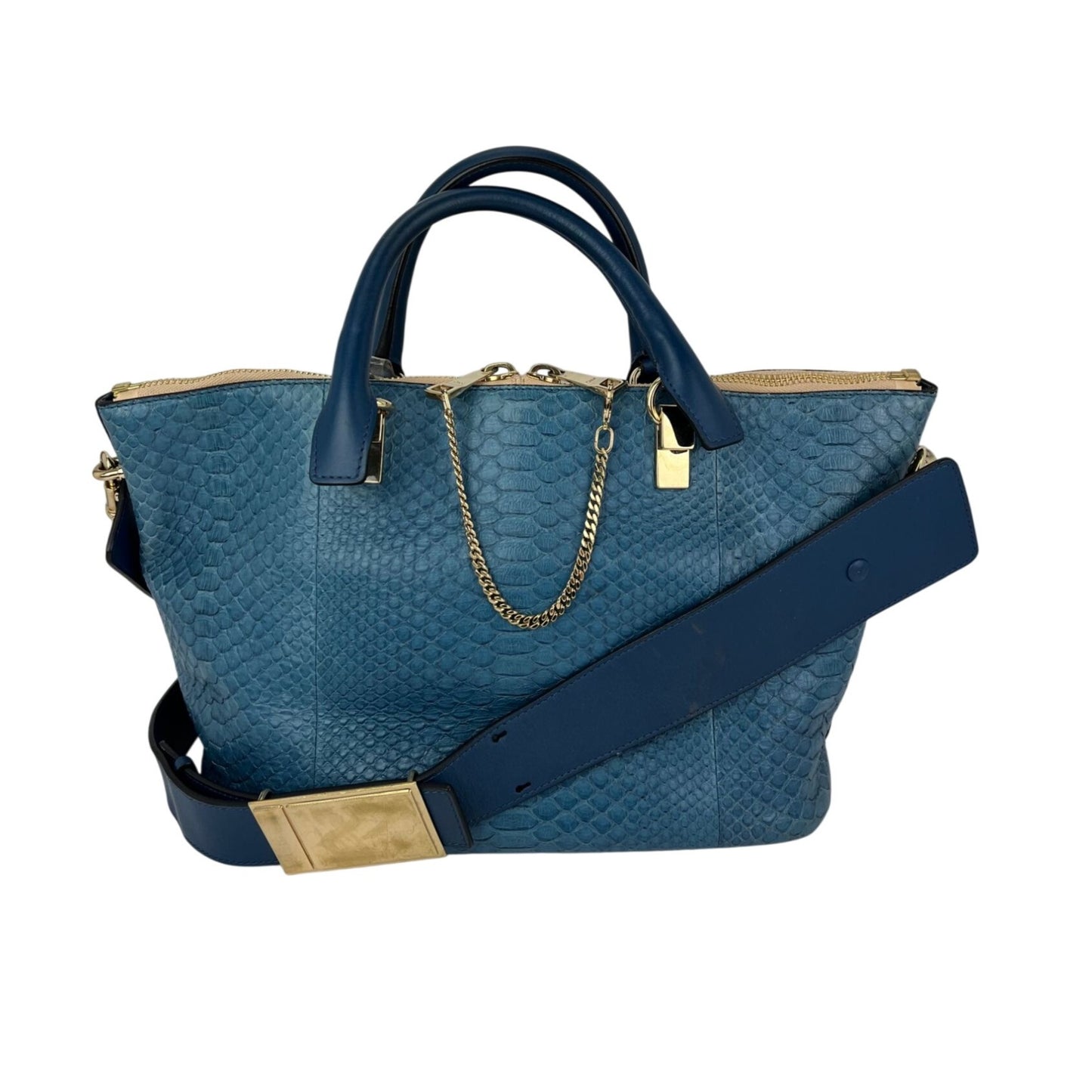 
                  
                    Chloe Baylee Medium Blue Leather Tote Bag
                  
                