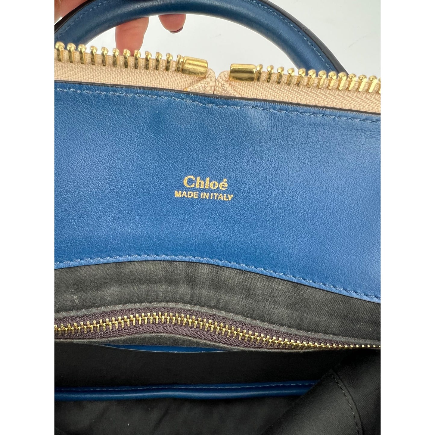 
                  
                    Chloe Baylee Medium Blue Leather Tote Bag
                  
                
