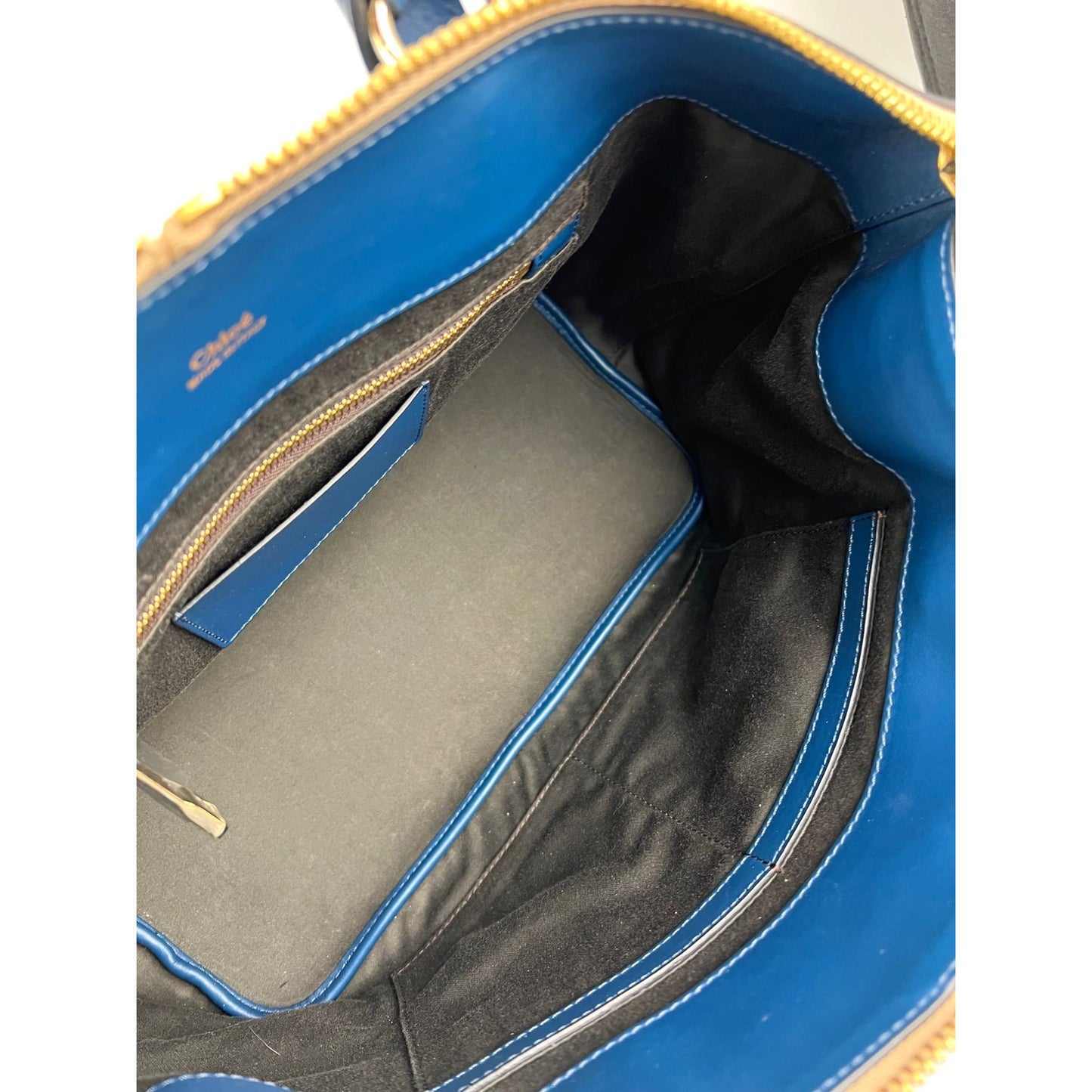 
                  
                    Chloe Baylee Medium Blue Leather Tote Bag
                  
                