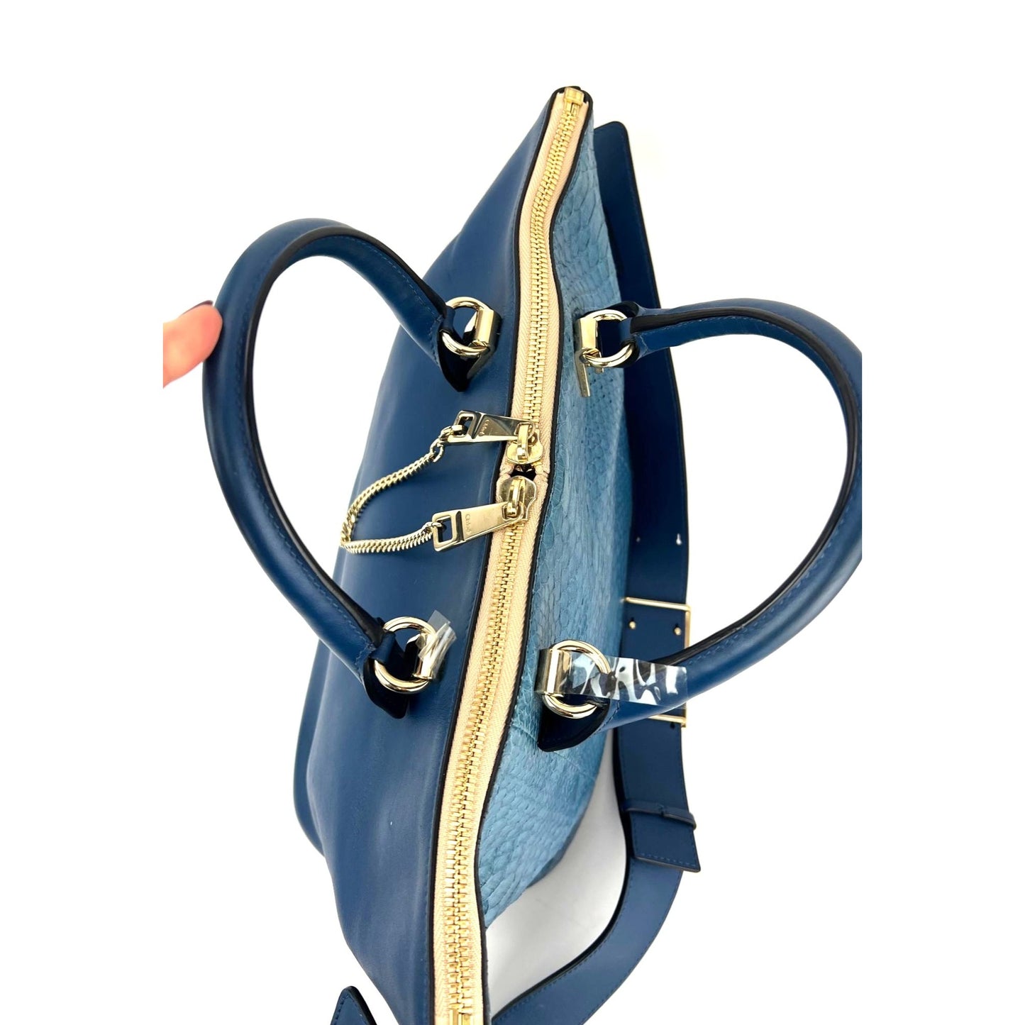 
                  
                    Chloe Baylee Medium Blue Leather Tote Bag
                  
                