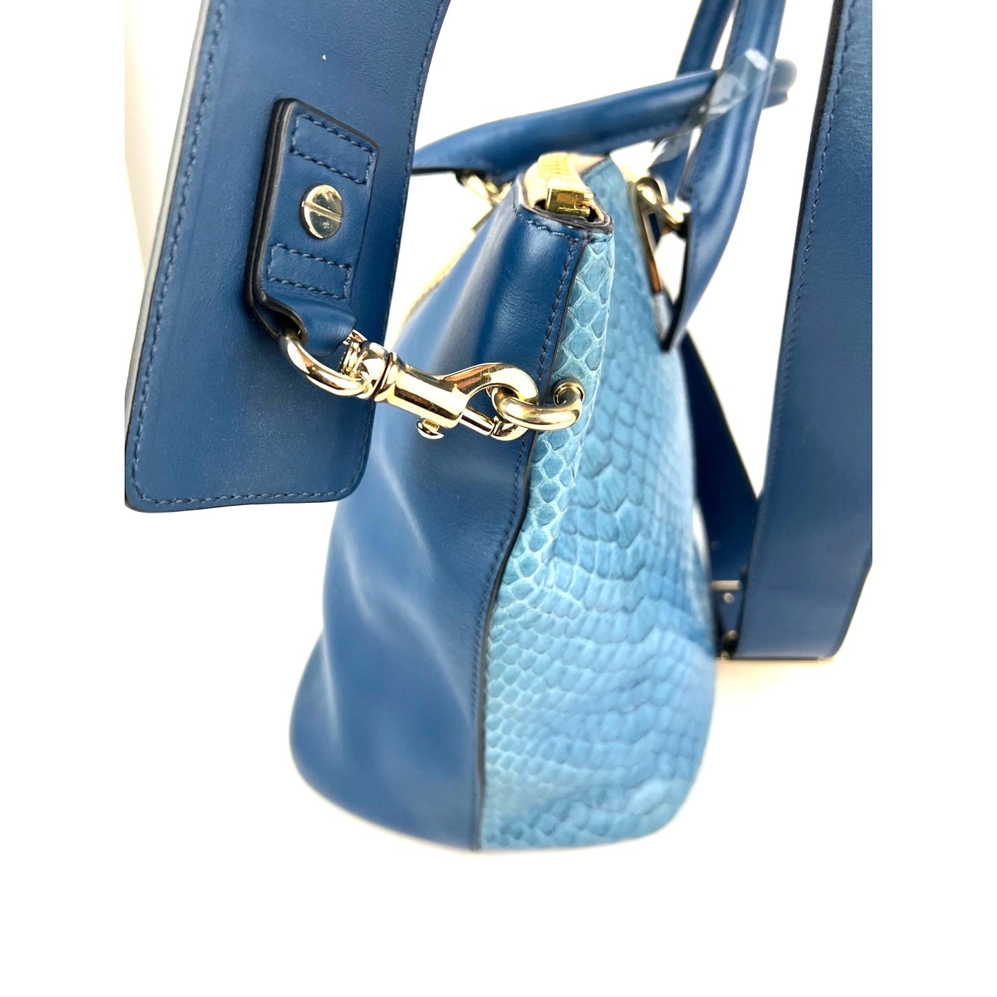 
                  
                    Chloe Baylee Medium Blue Leather Tote Bag
                  
                