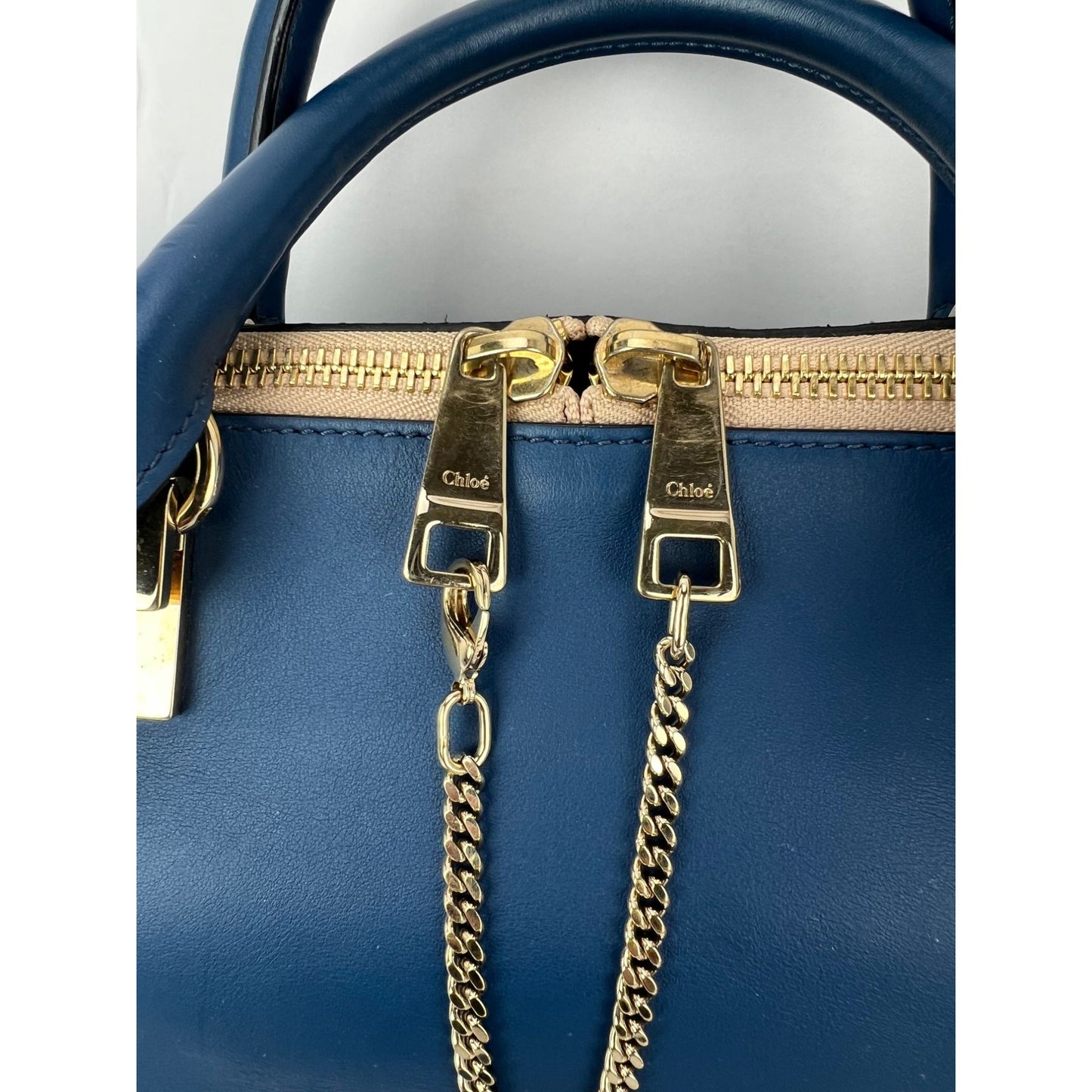 
                  
                    Chloe Baylee Medium Blue Leather Tote Bag
                  
                